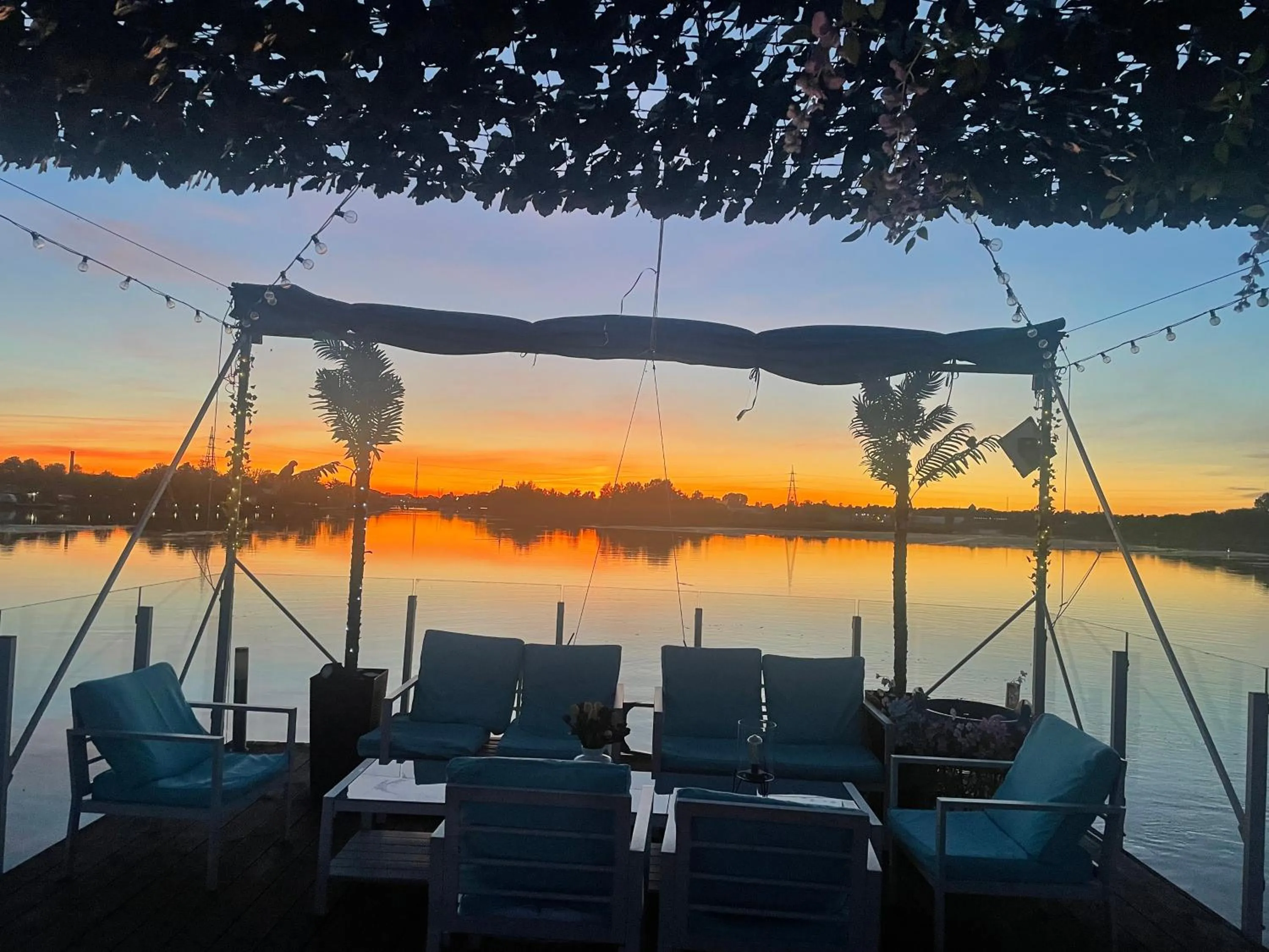 Houseboat on the water
