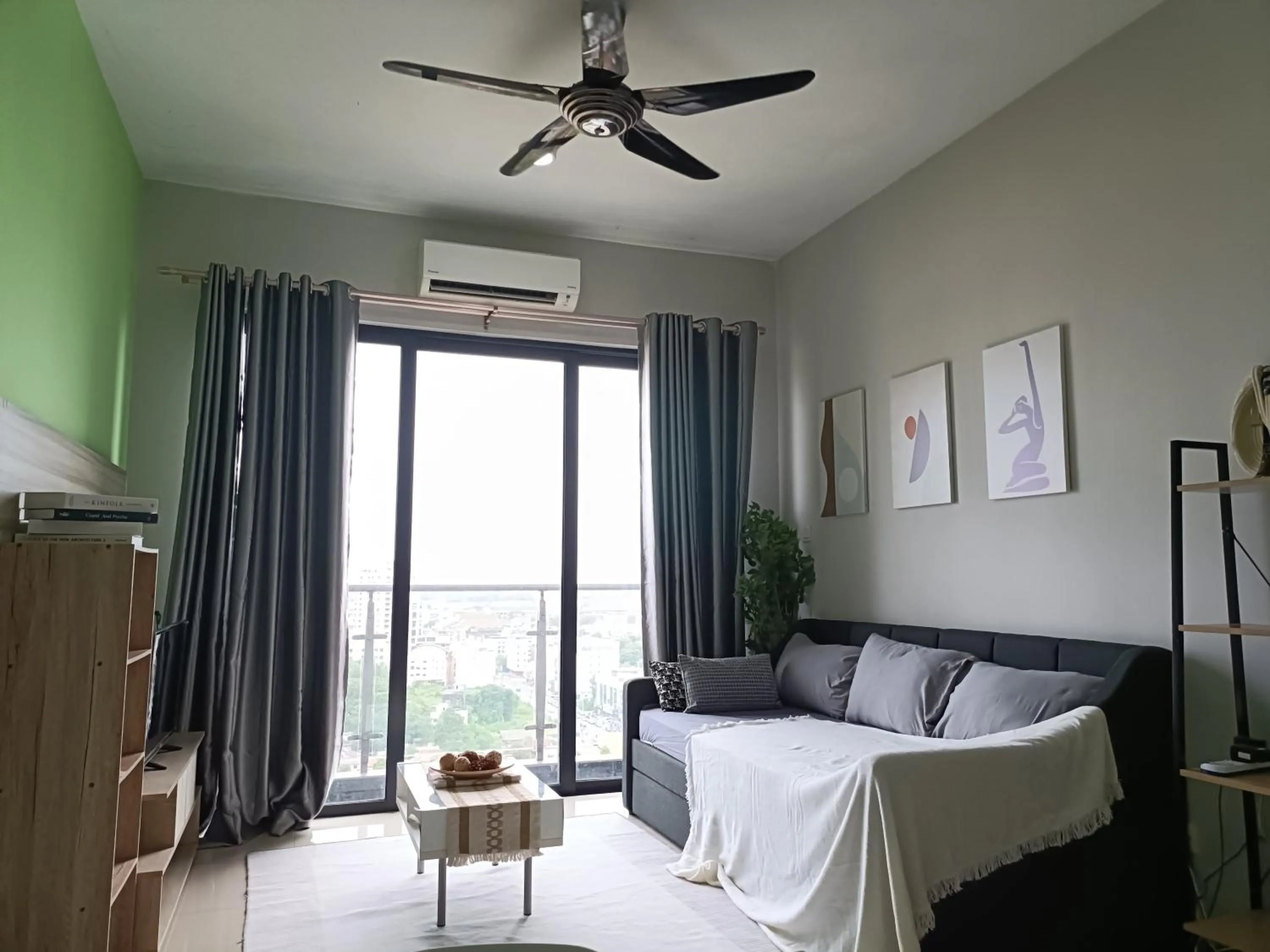 Living room, Bed in Prestige Sky Riverfront