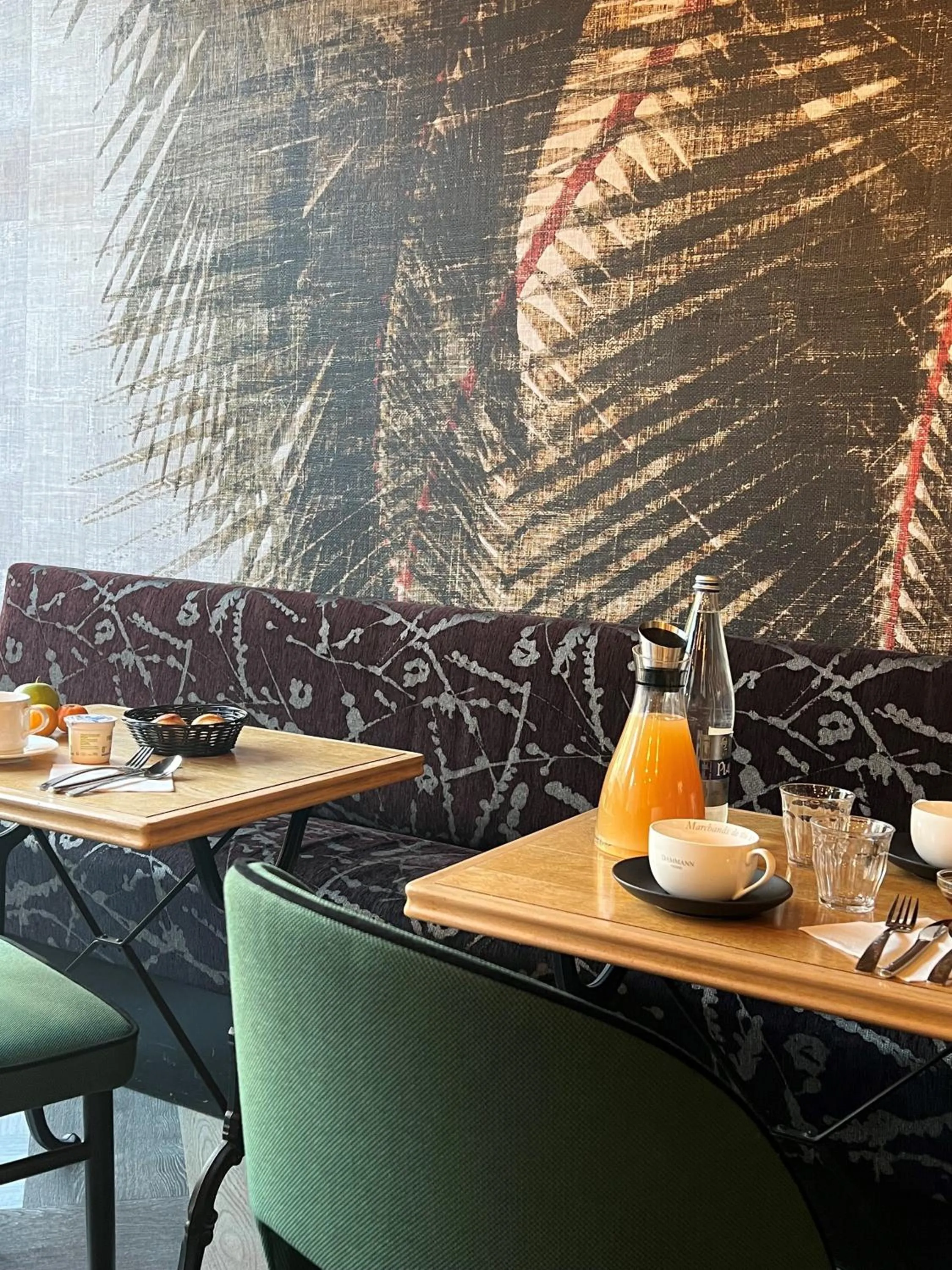 Continental breakfast in Logis Hotel du Maine