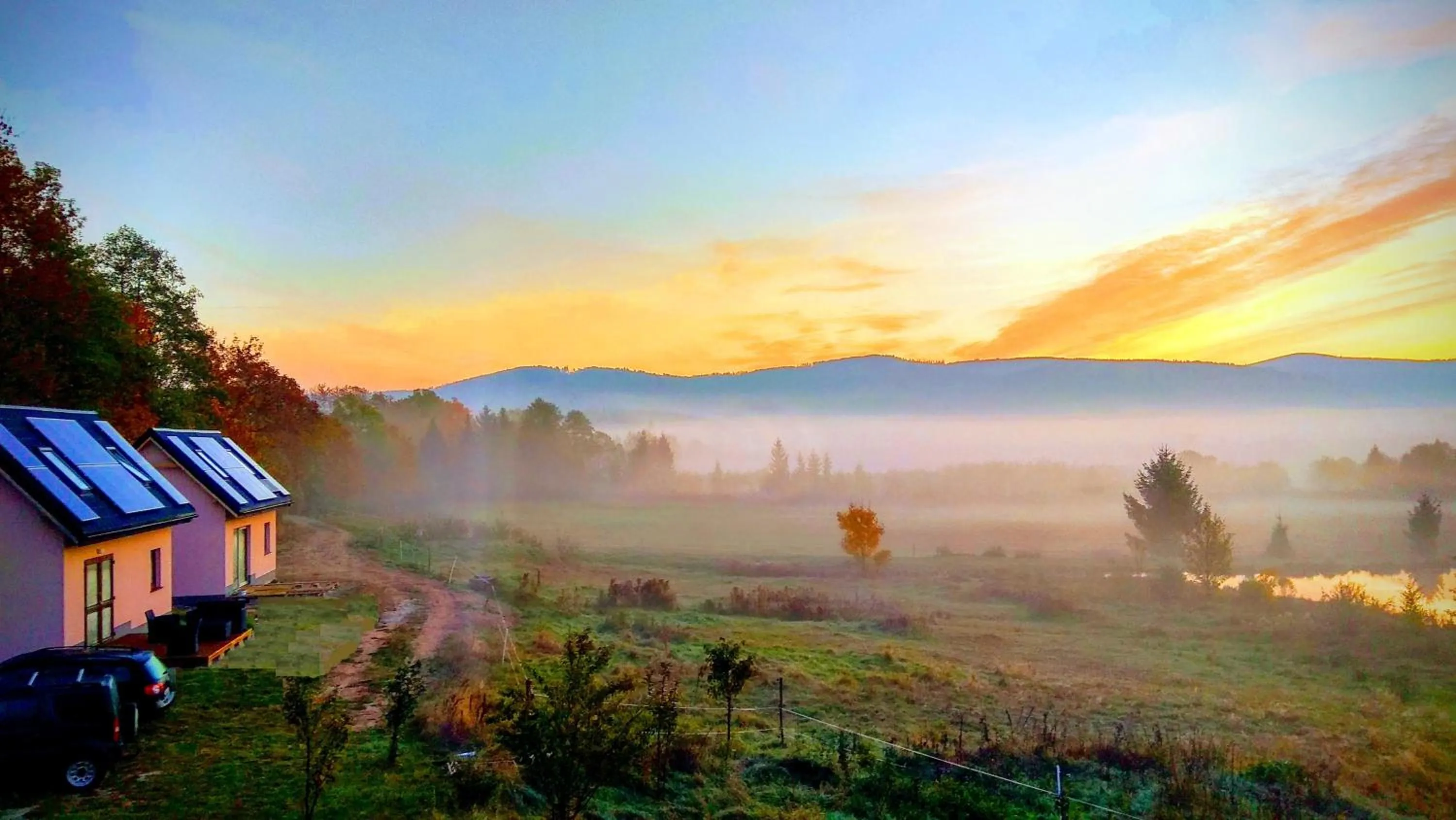 Natural landscape in Blu Raj - domy w Sudetach