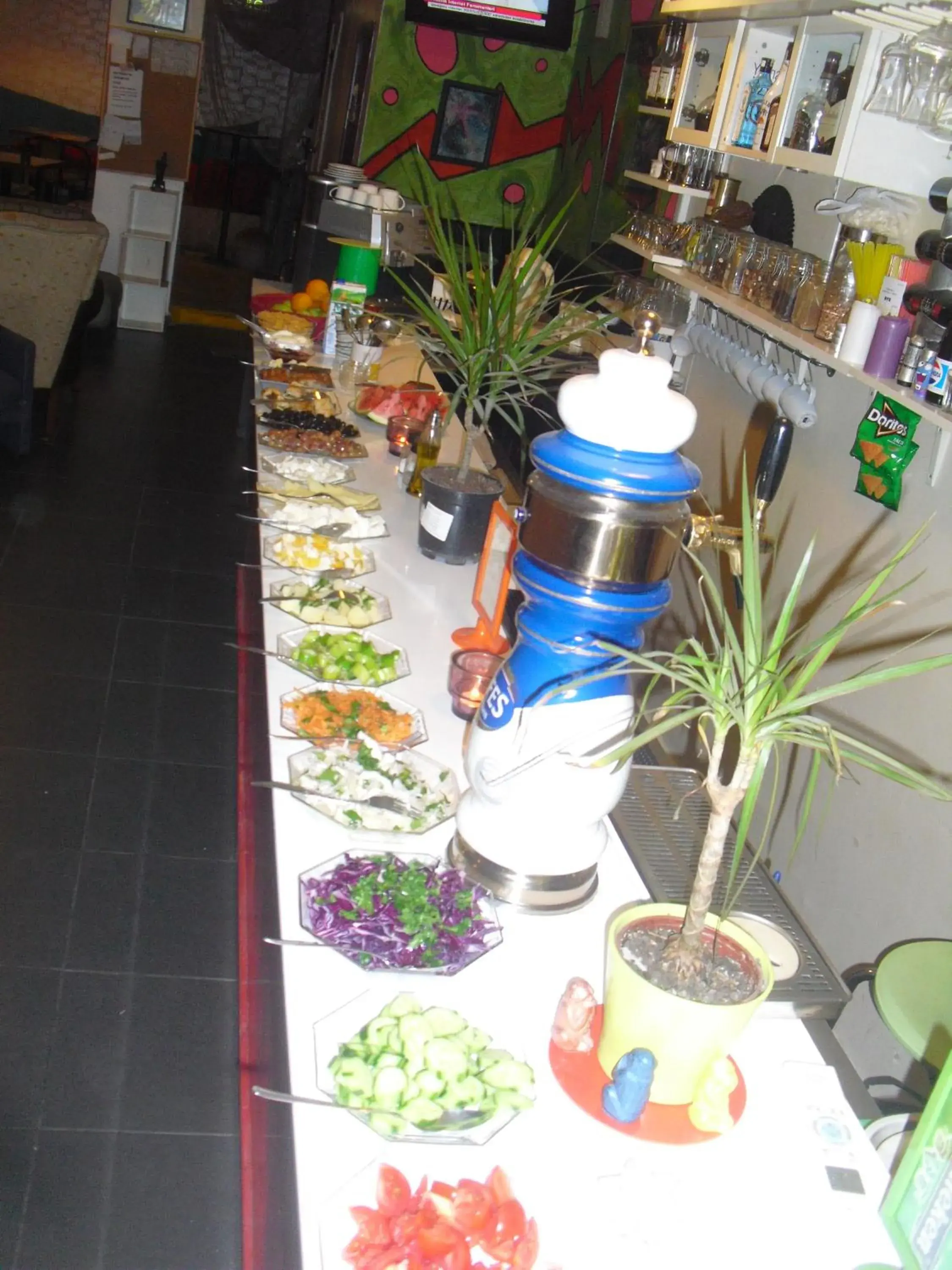 Buffet breakfast in Chillout Lya Hostel & Lounge Buffet breakfast in Chillout Lya Hostel & Lounge