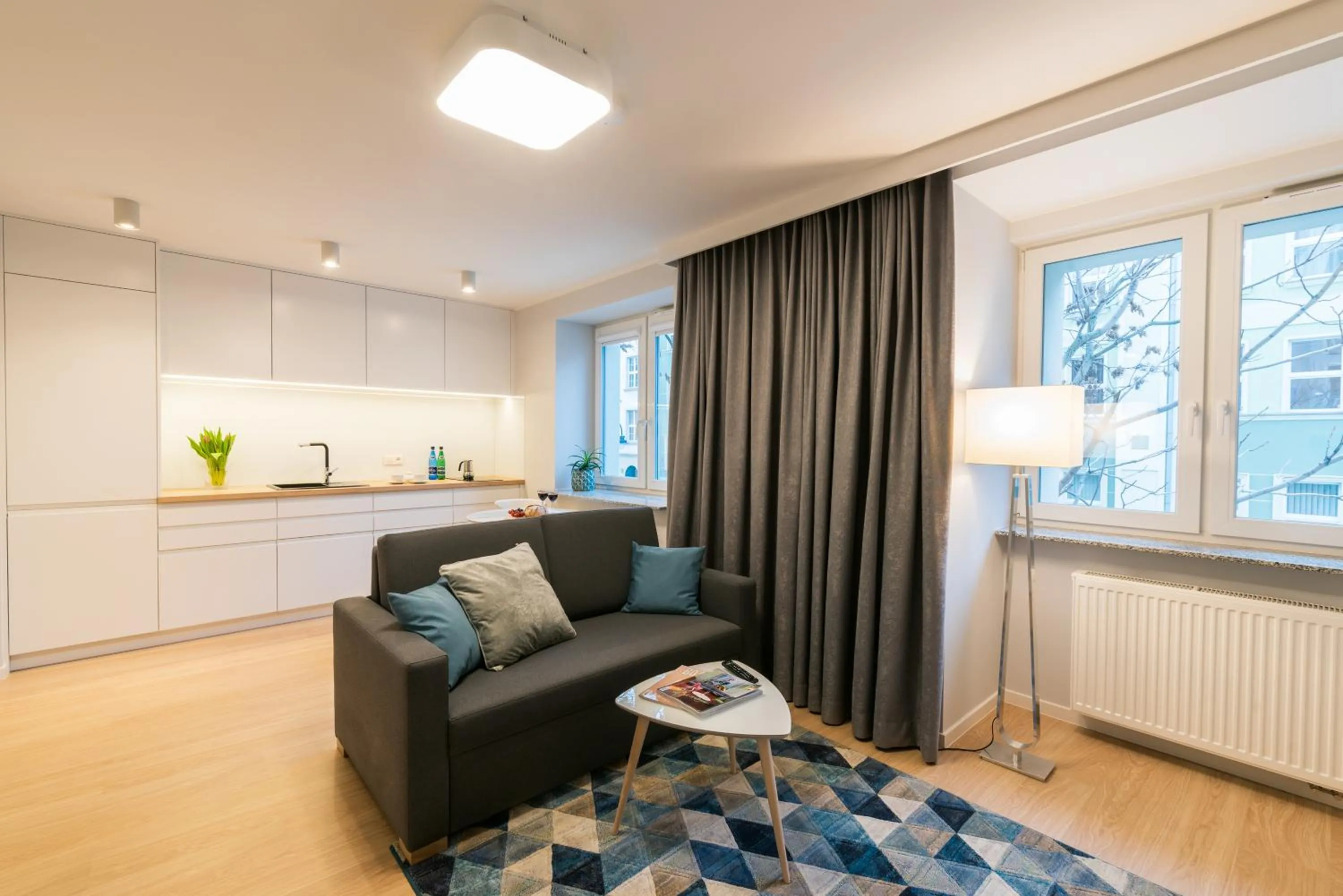 Kitchen or kitchenette in Q17 Apartments Rynek