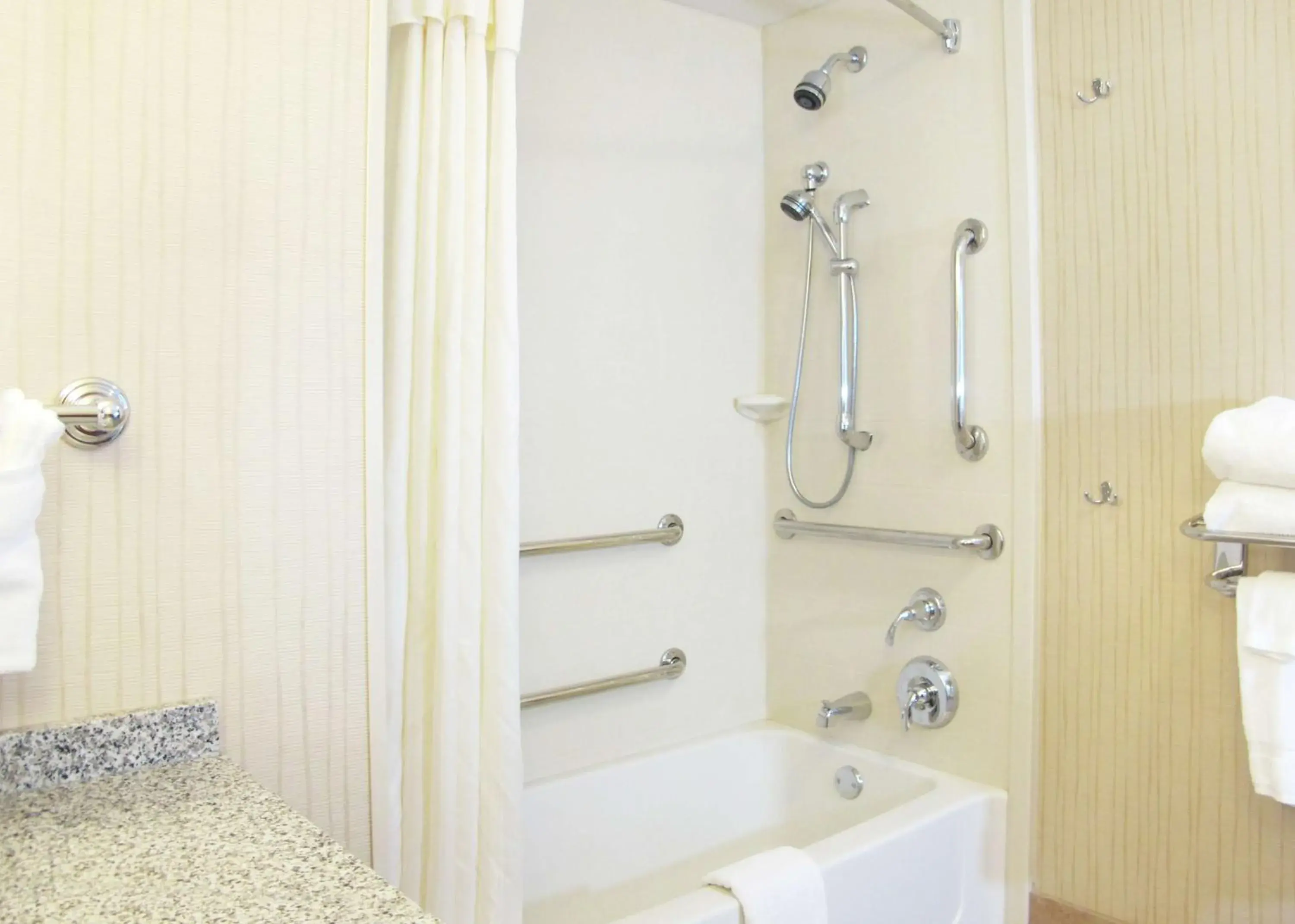 Bathroom in Homewood Suites by Hilton Coralville - Iowa River Landing Bathroom in Homewood Suites by Hilton Coralville - Iowa River Landing