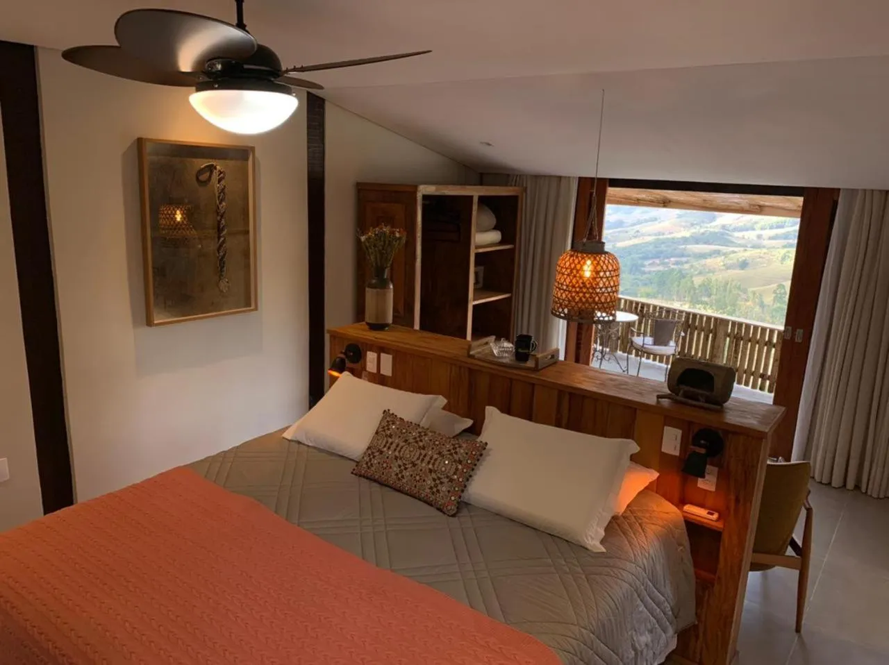 Bed in Hotel Pousada Shangri-la