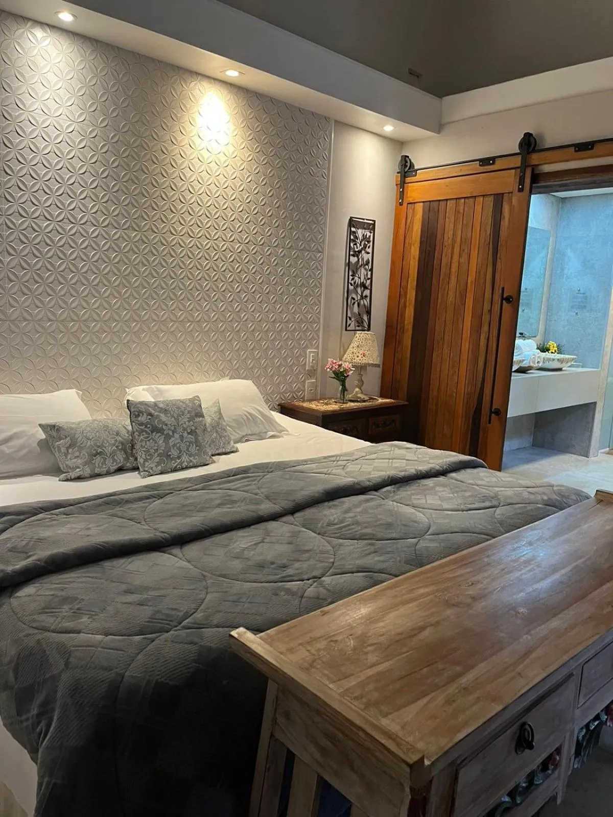 Bed in Hotel Pousada Shangri-la