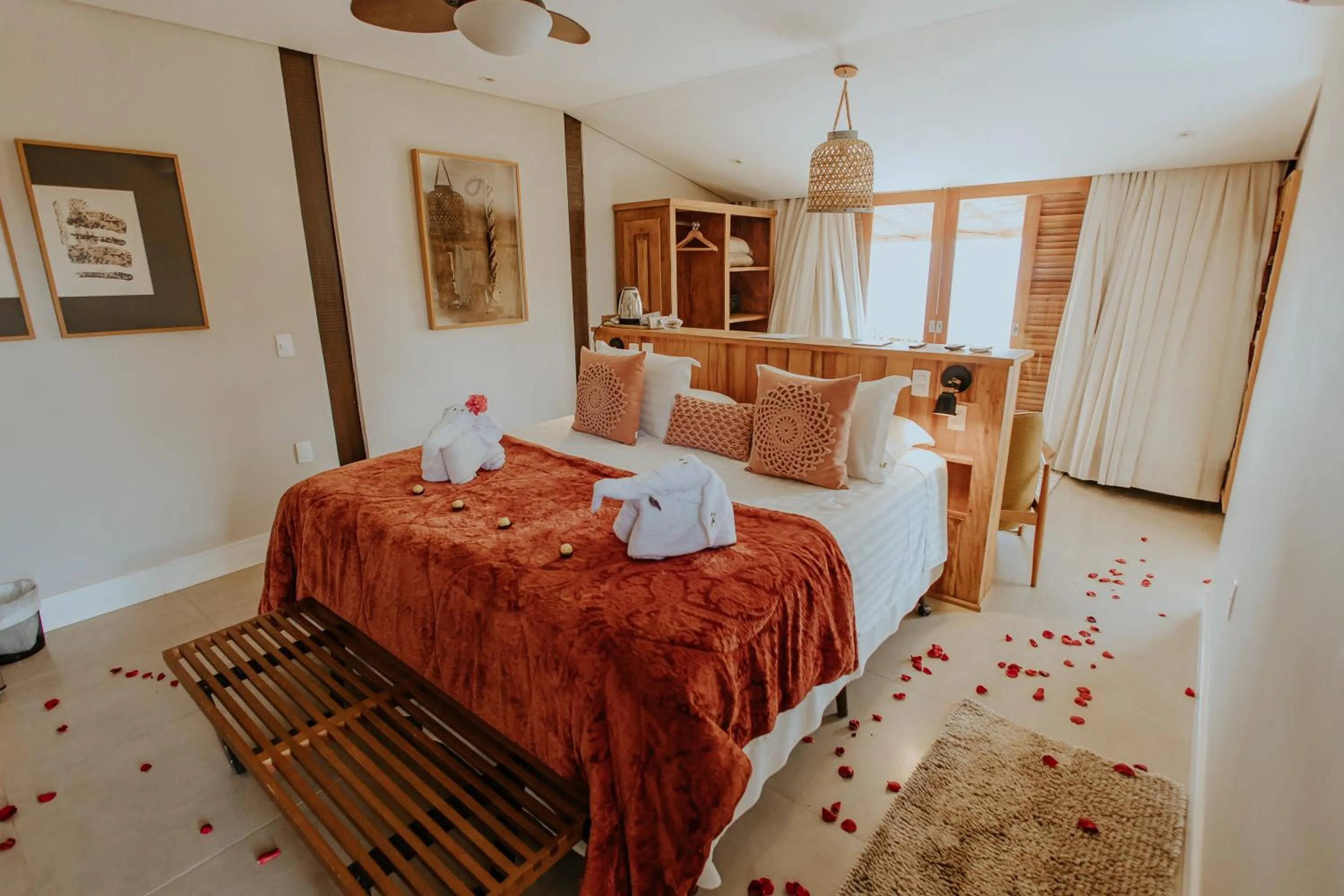 Bed in Hotel Pousada Shangri-la