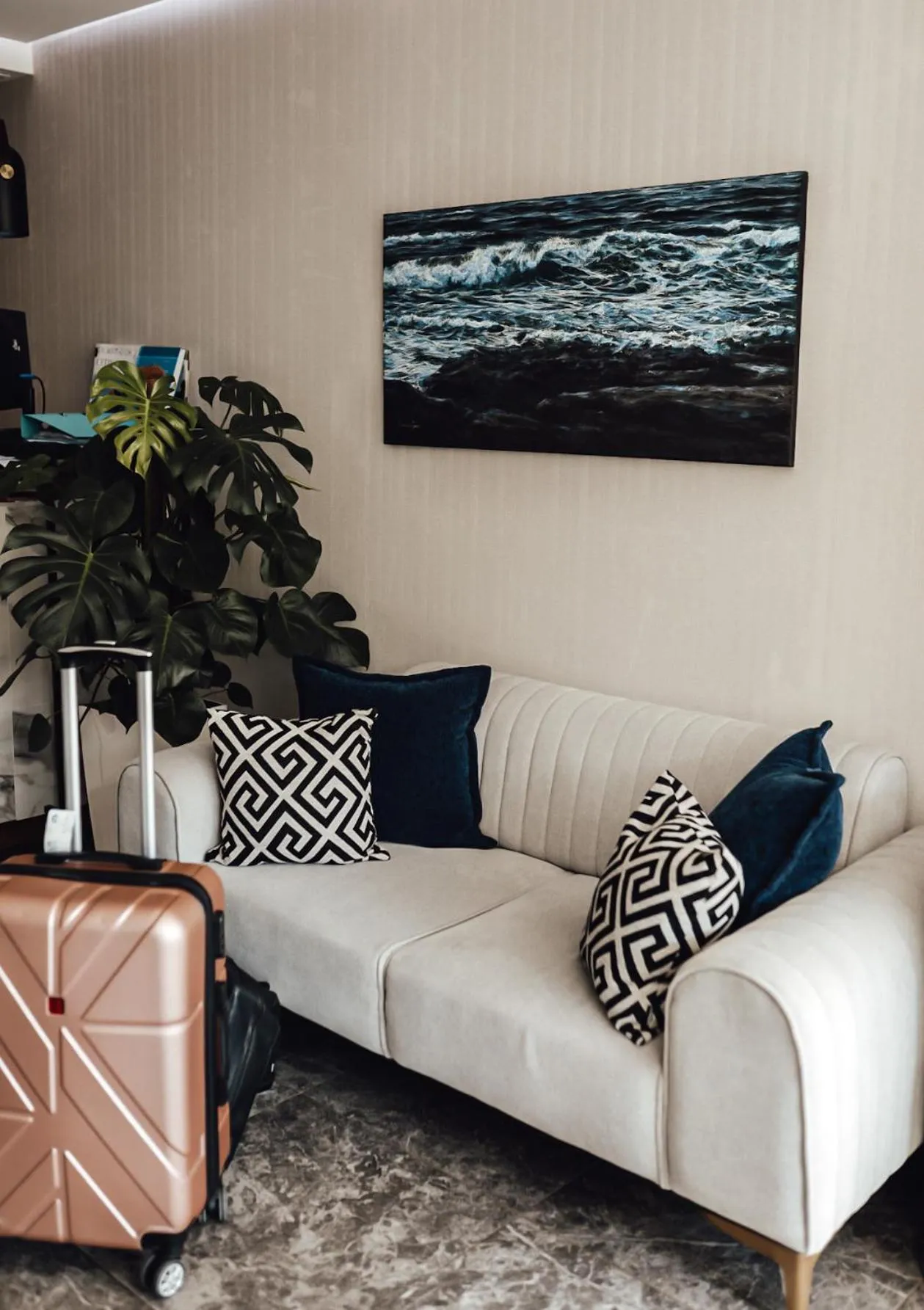 Lobby or reception in Hotel Lusso Mare by Aycon