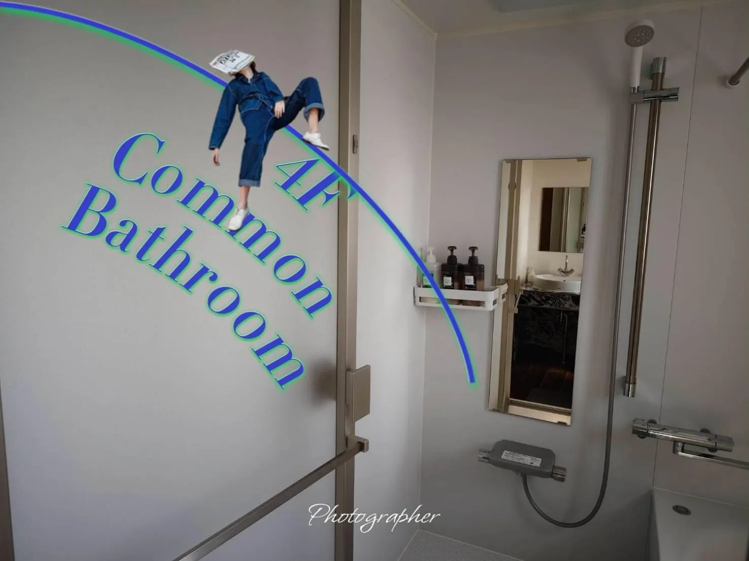 Bathroom in Kyoto Guesthouse Lantern