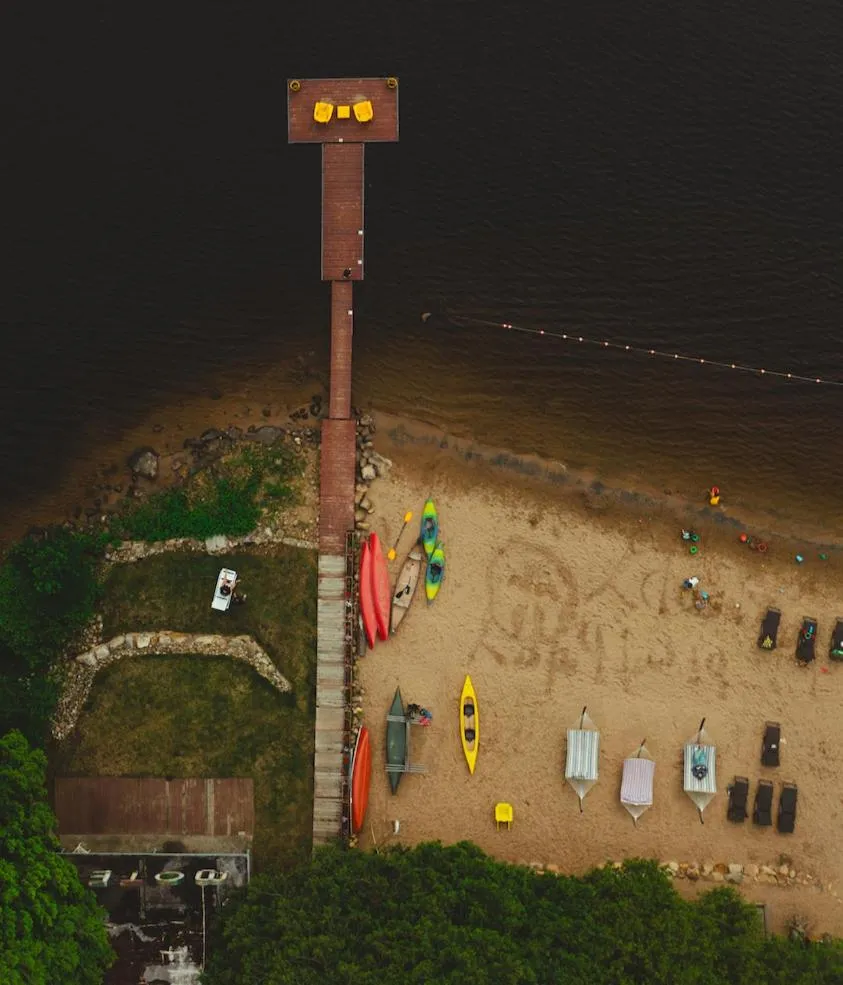 Beach in Motel Long Lake and Cottages