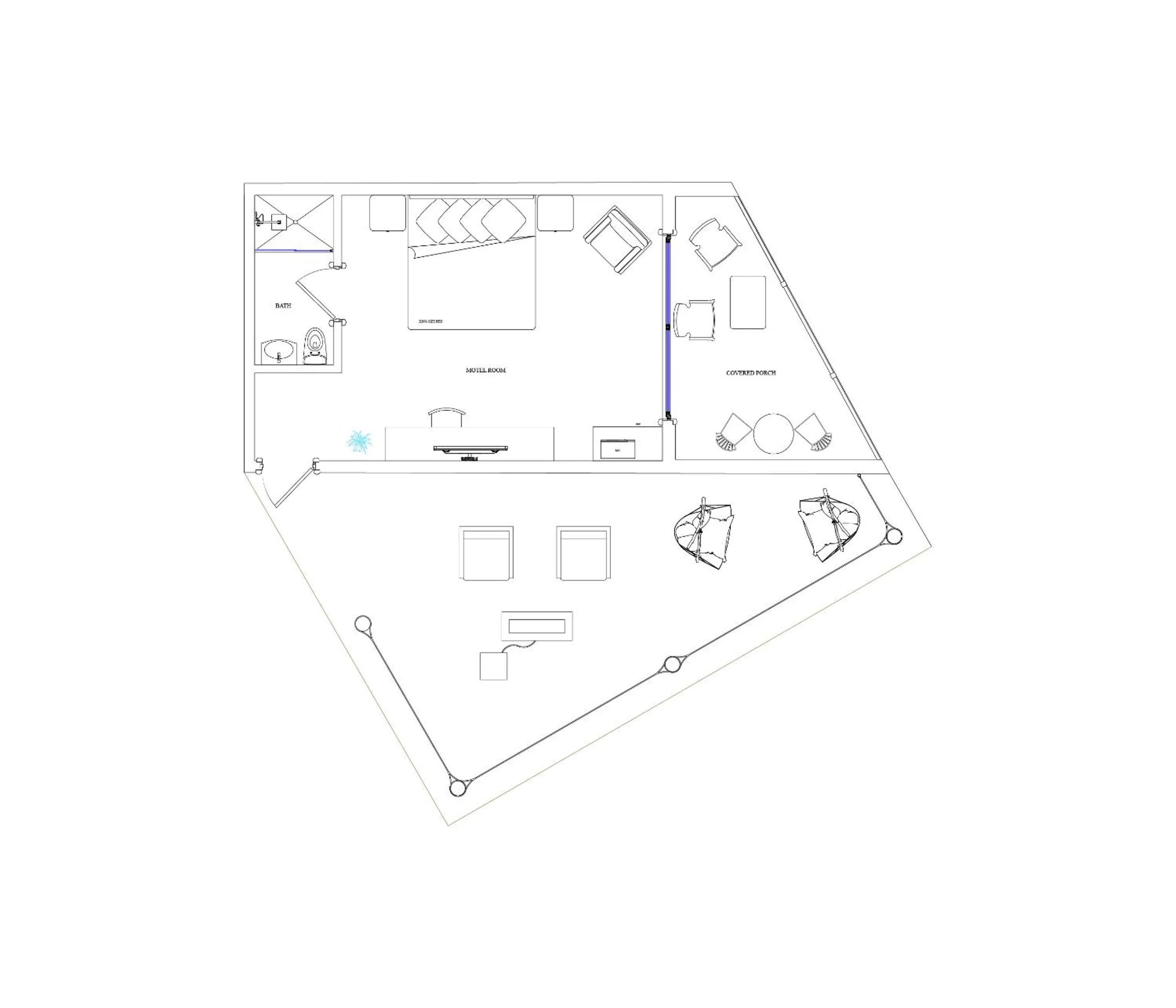 Floor plan in Motel Long Lake and Cottages