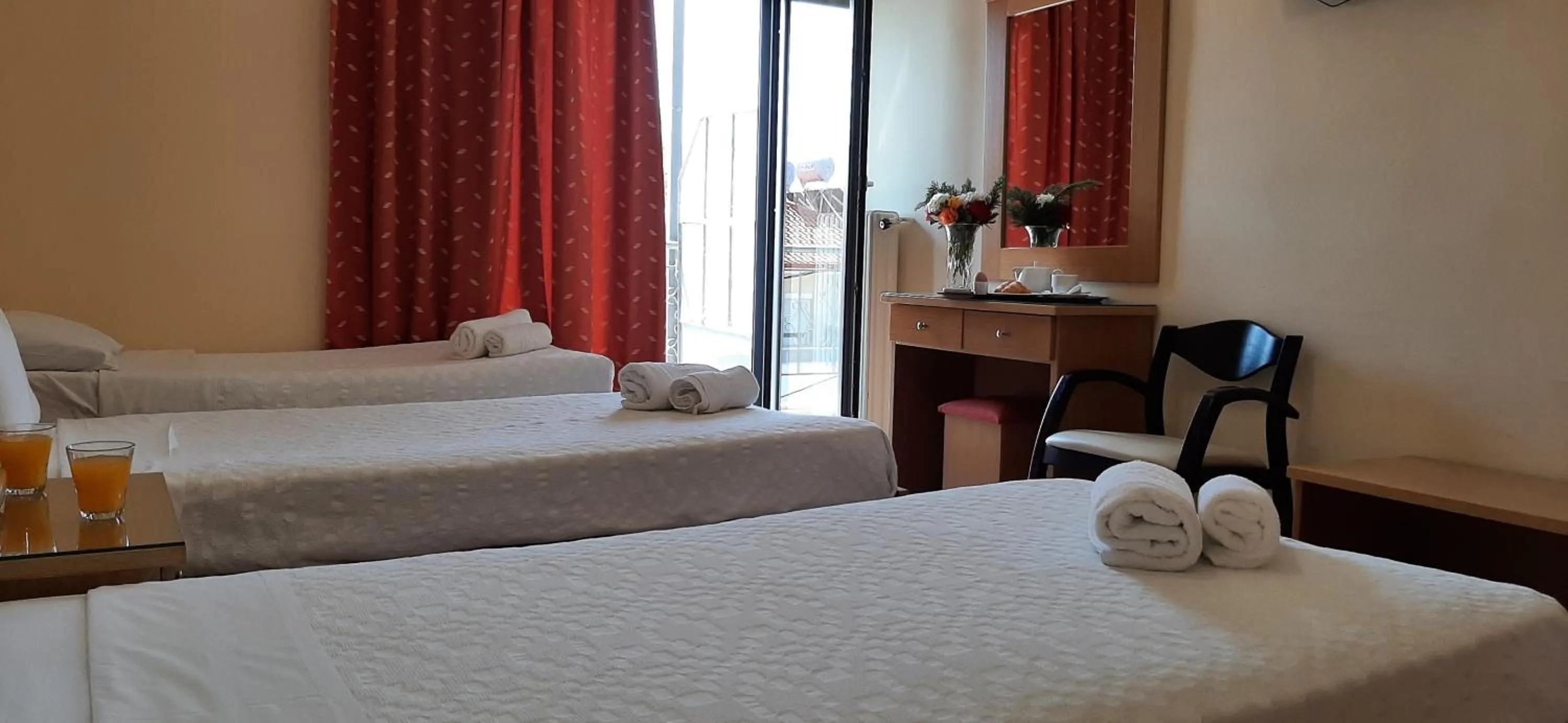 Bed in Hotel Aphroditi