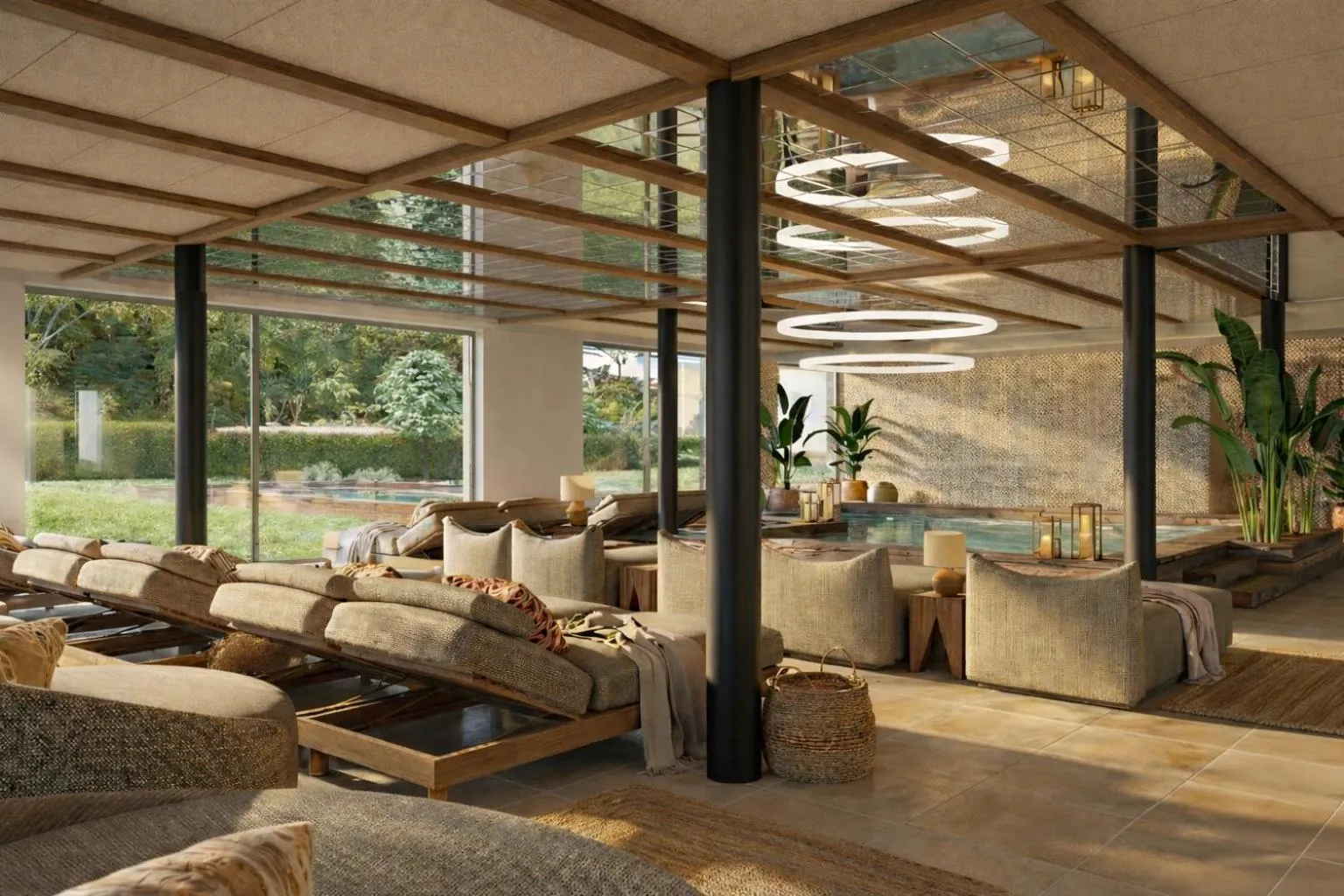 Swimming pool in Hotel B&B Feldmessner