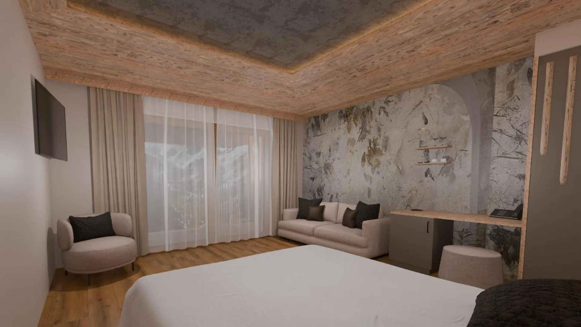 Photo of the whole room, Bed in Hotel B&B Feldmessner