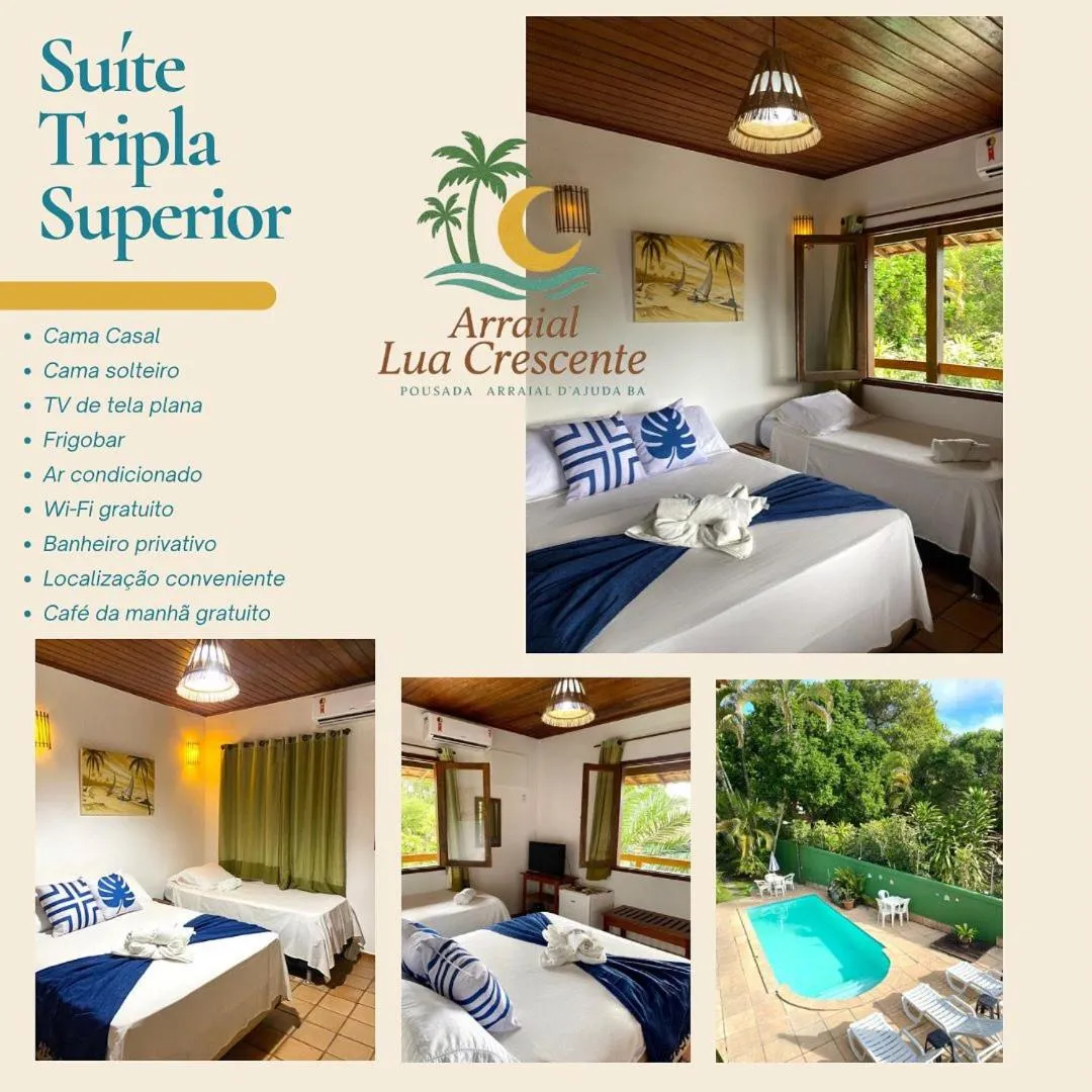 Bed in Pousada Arraial Lua Crescente