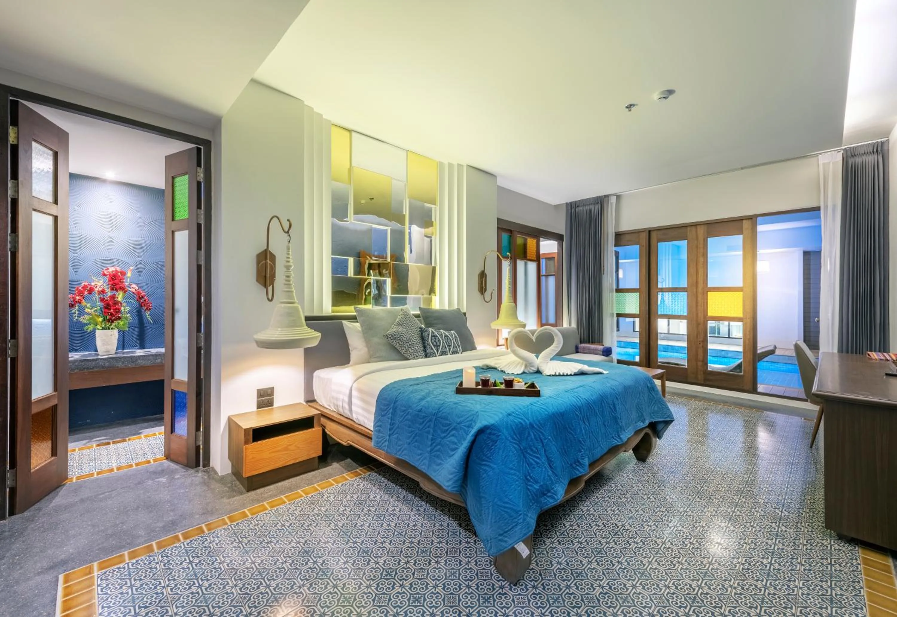 Bedroom, Bed in Monkham Village Hat Yai