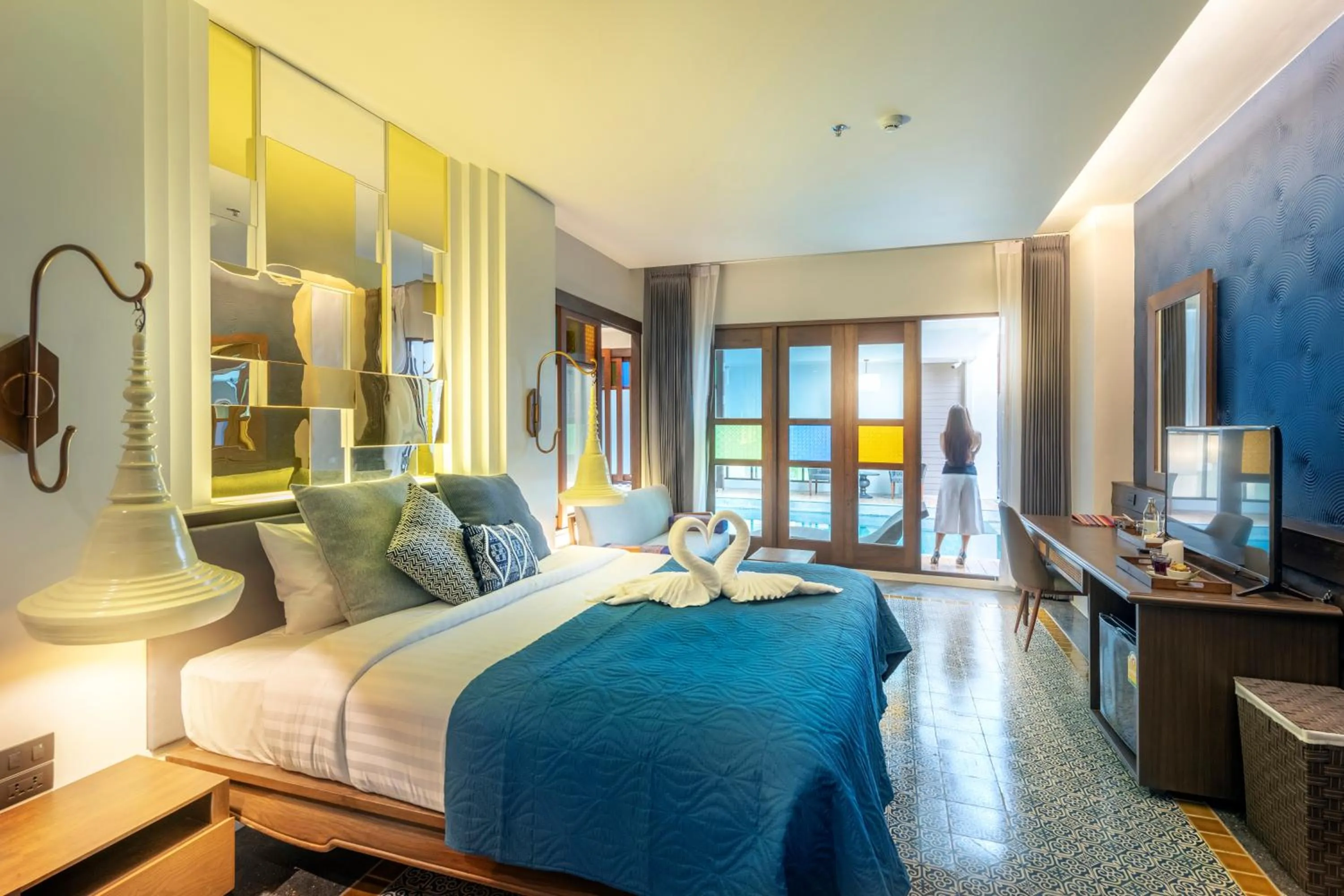 Bedroom, Bed in Monkham Village Hat Yai