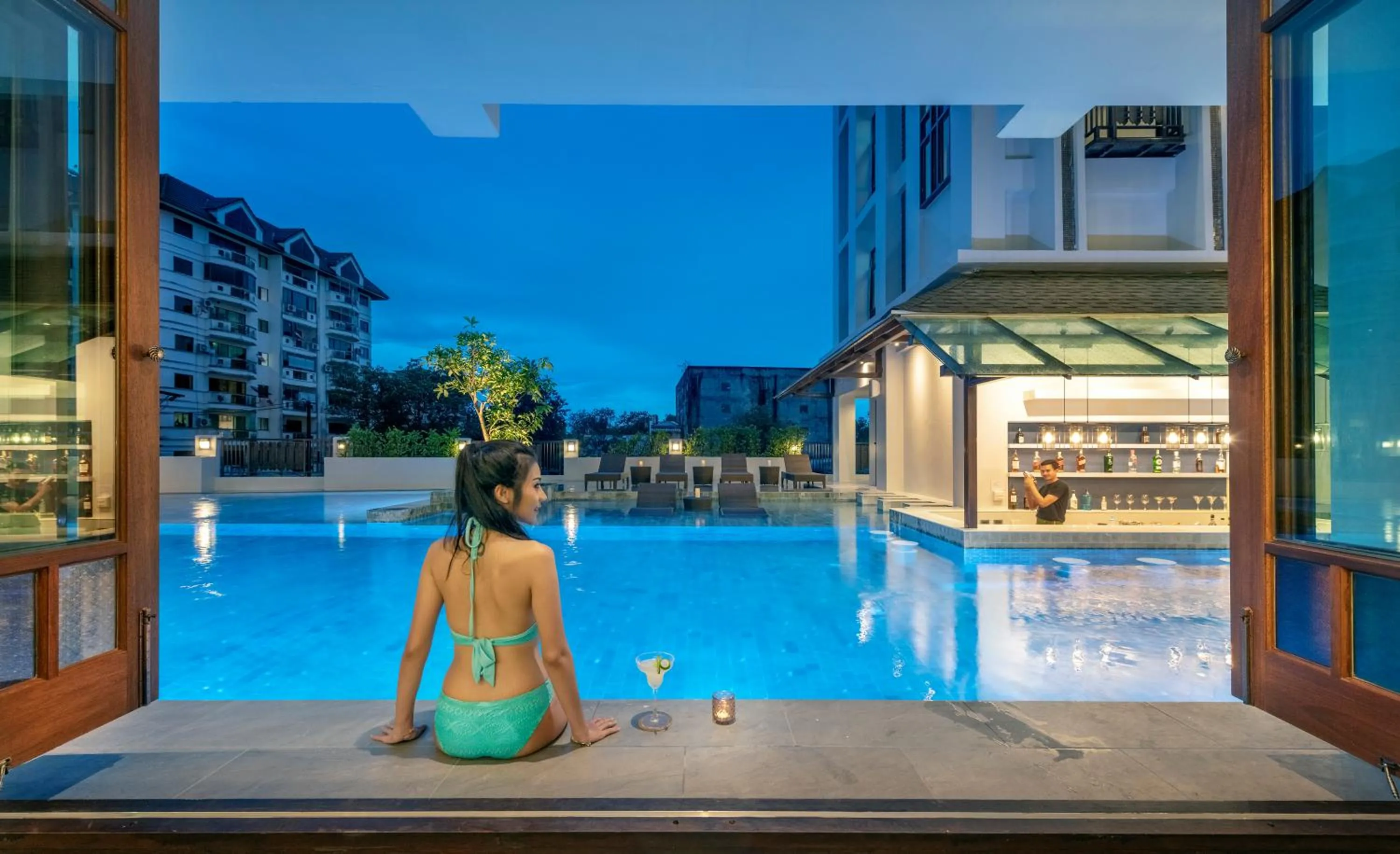 Swimming pool in Monkham Village Hat Yai