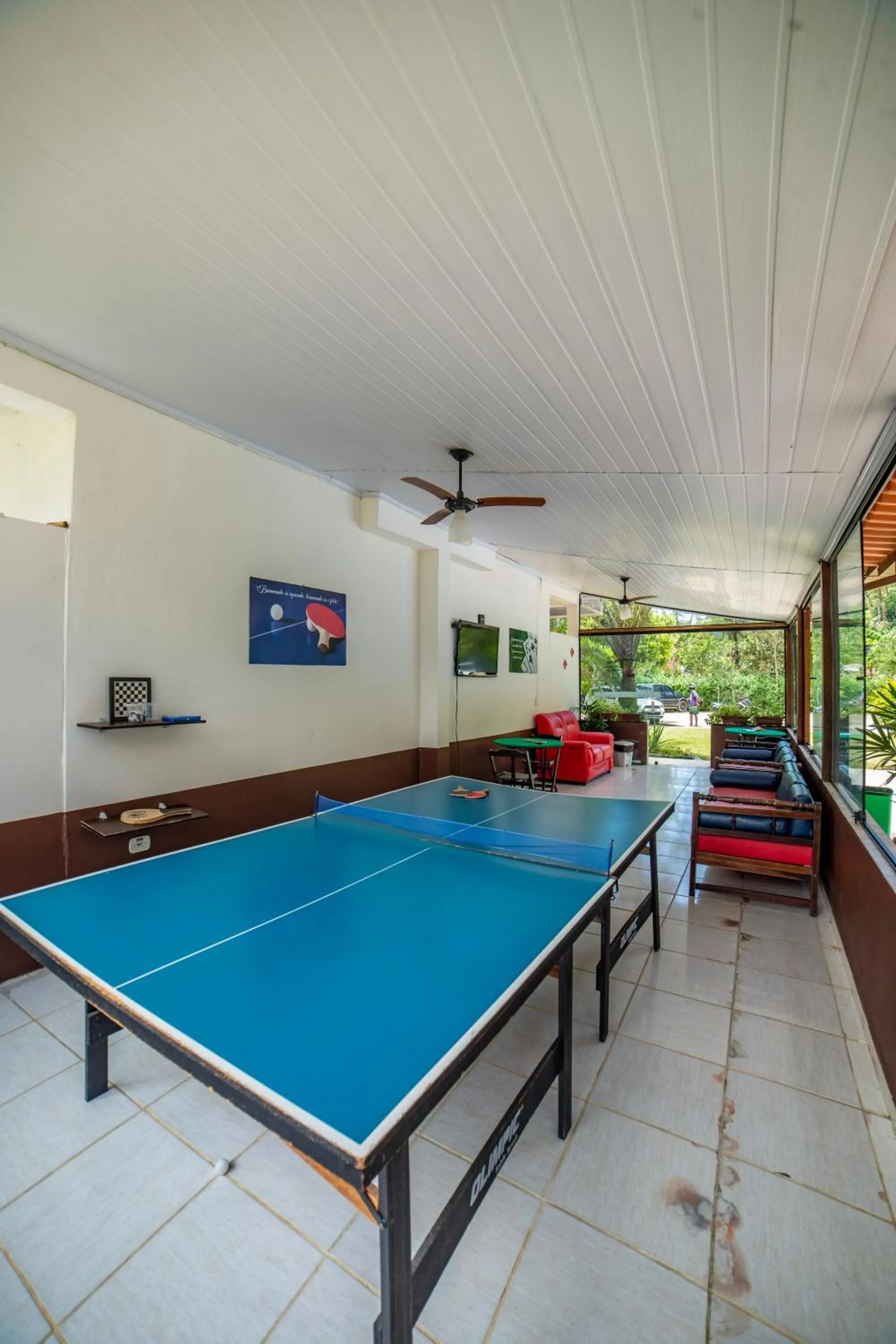 Game Room in Pousada Cantinho do Sossego localizada do lado Norte de Paraty próxima as Praias de Sao Gonçalo São Gonçalinho Aldeia dos Pataxós Cachoeira do Crepusculo Ilha do Pelad e muito mais