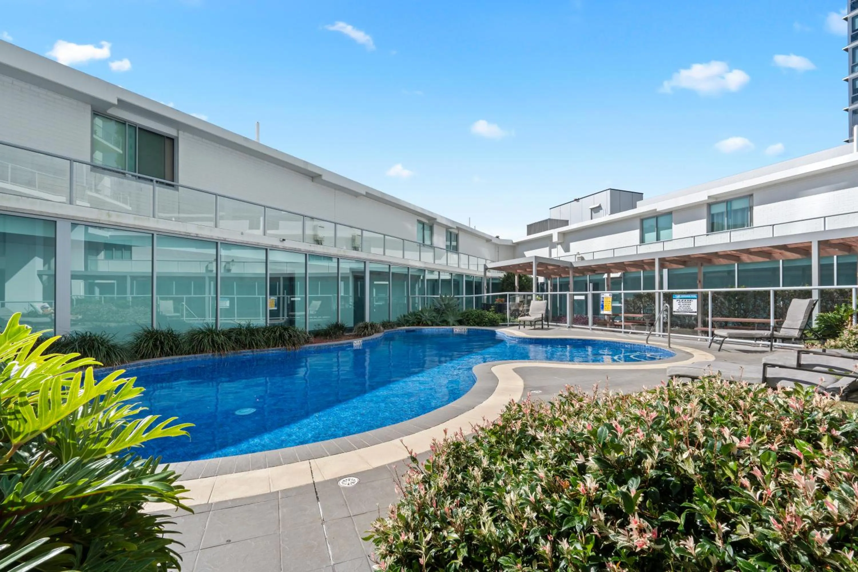 Pool view in Brighton Shores