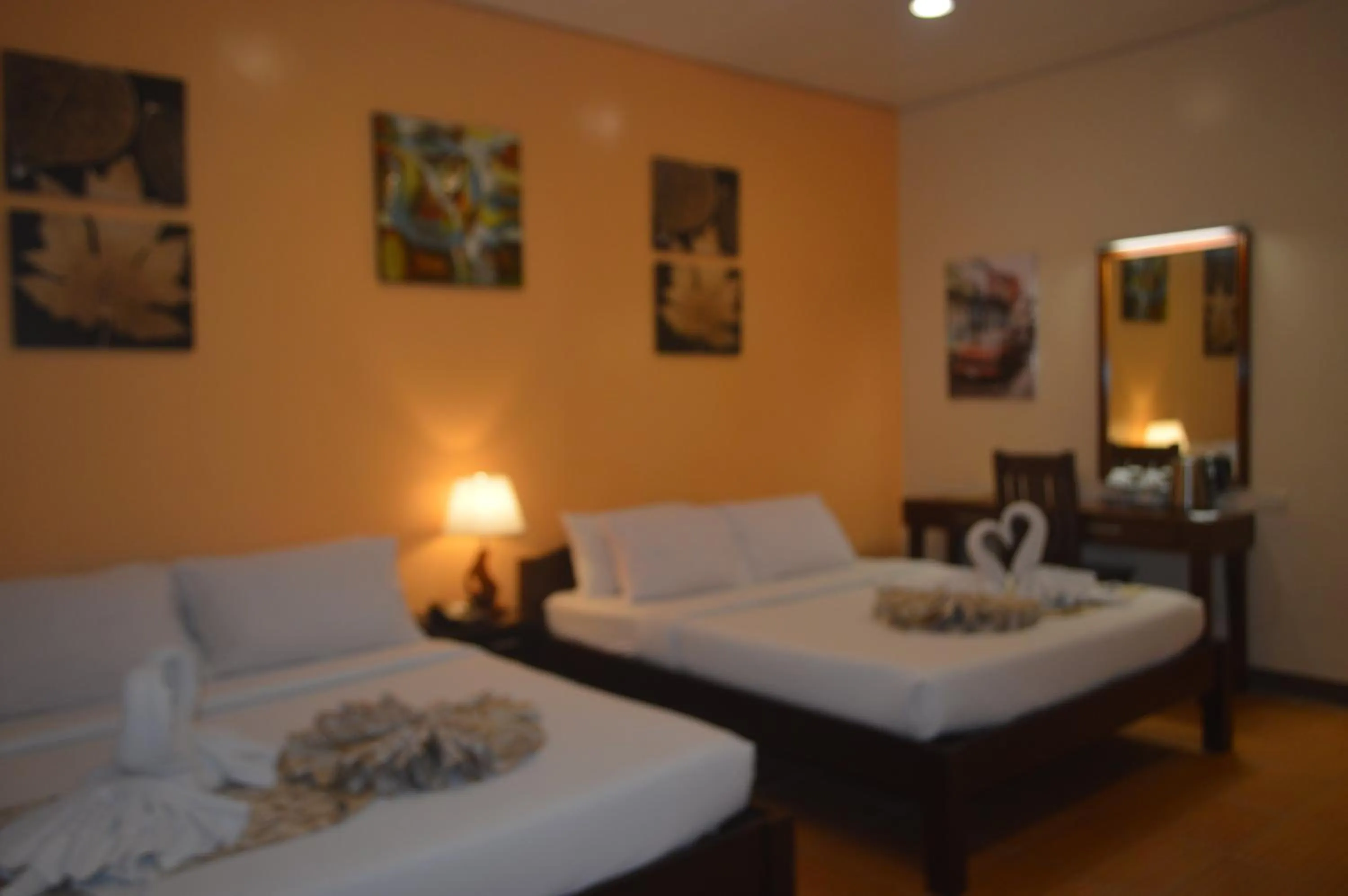 Bed in Sea Garden Resort Iloilo