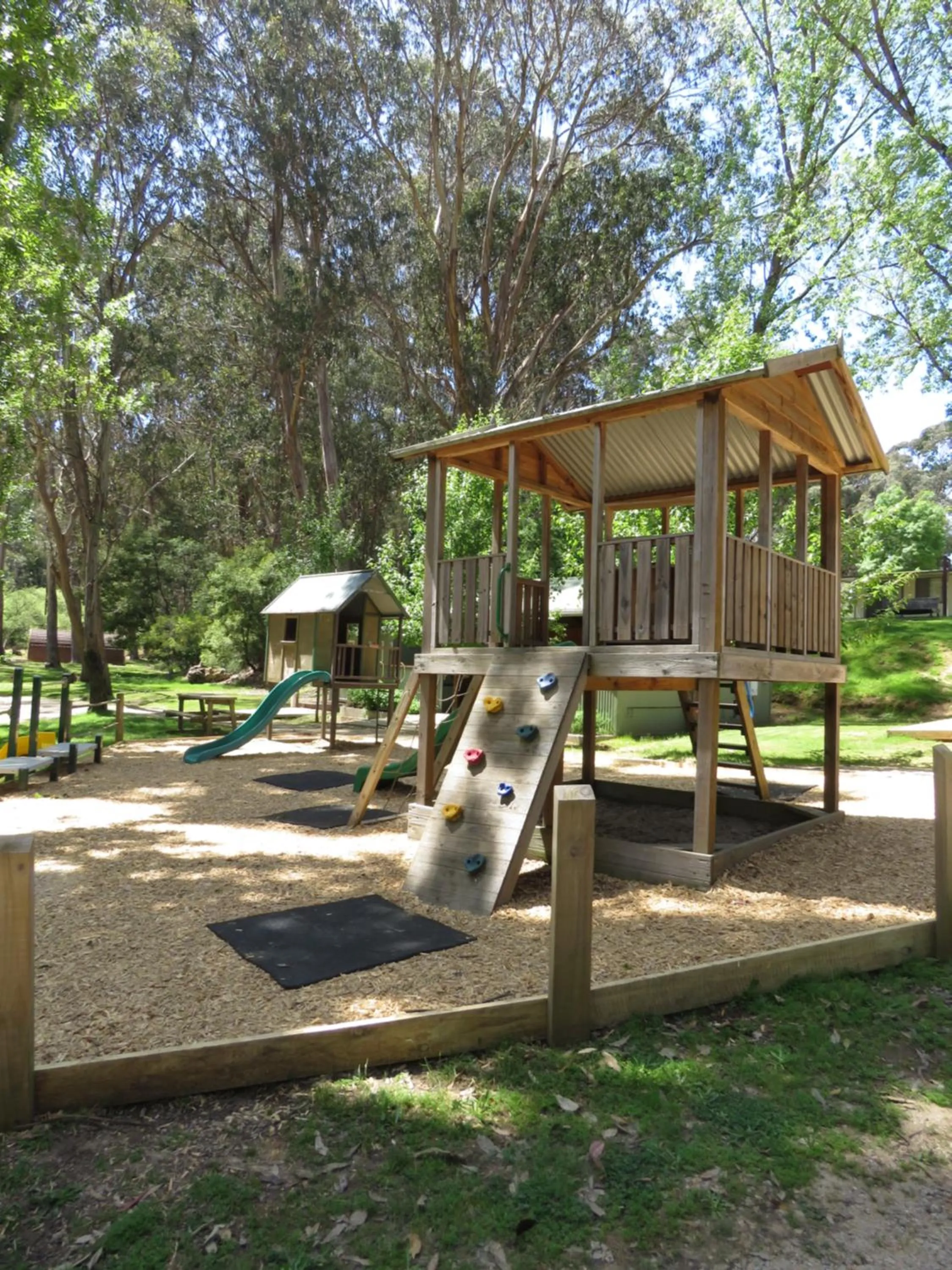 Children play ground in Beechworth Holiday Park