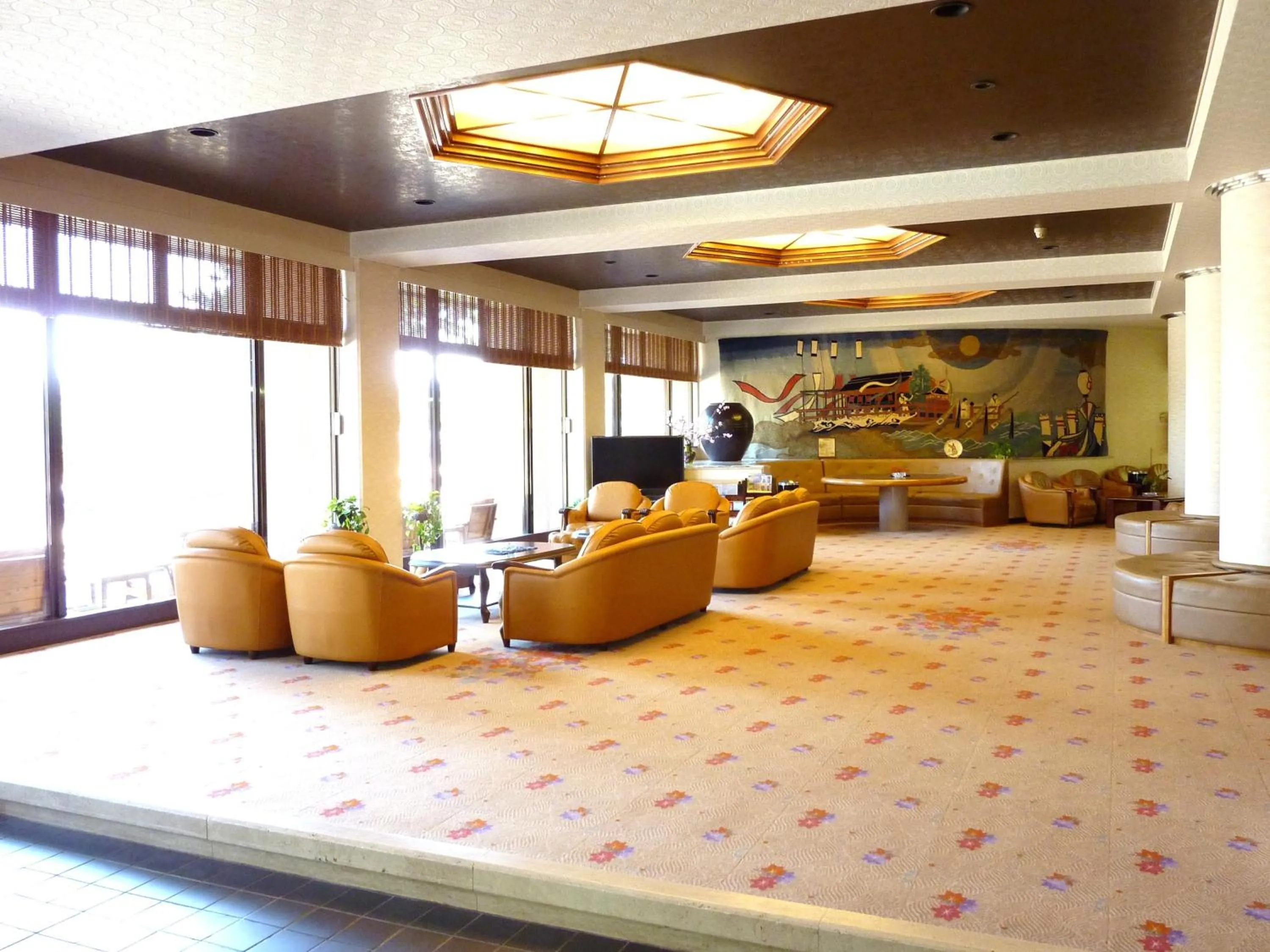 Lobby or reception in Miyajima Seaside Hotel