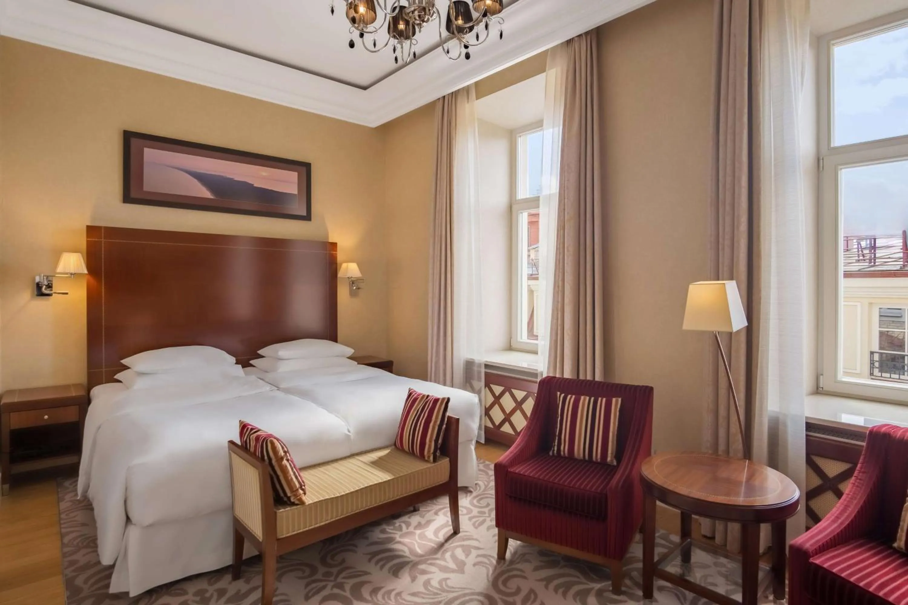 Bed in Grand Hotel Kempinski Vilnius