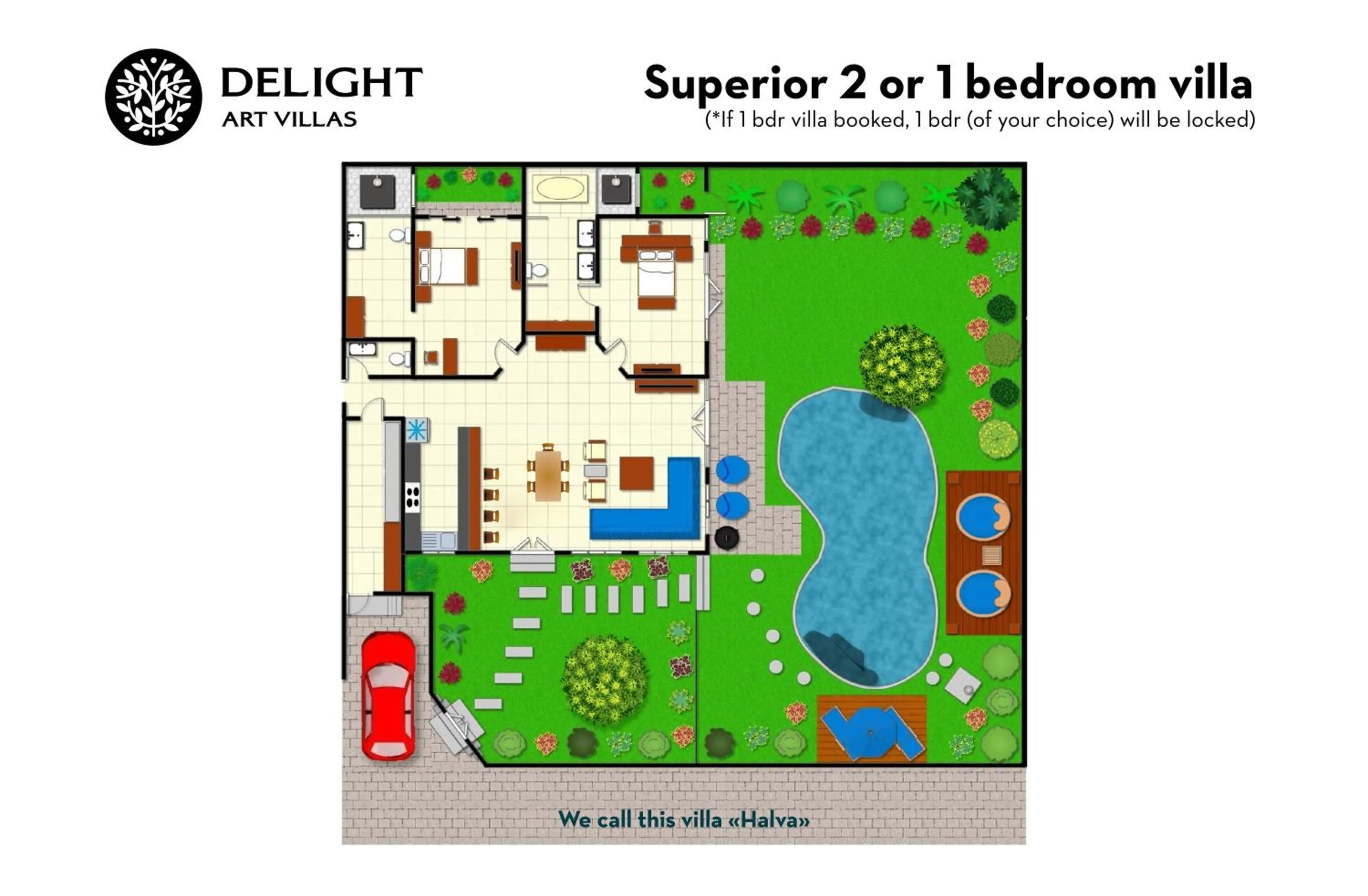 Floor plan in Delight ART Villas
