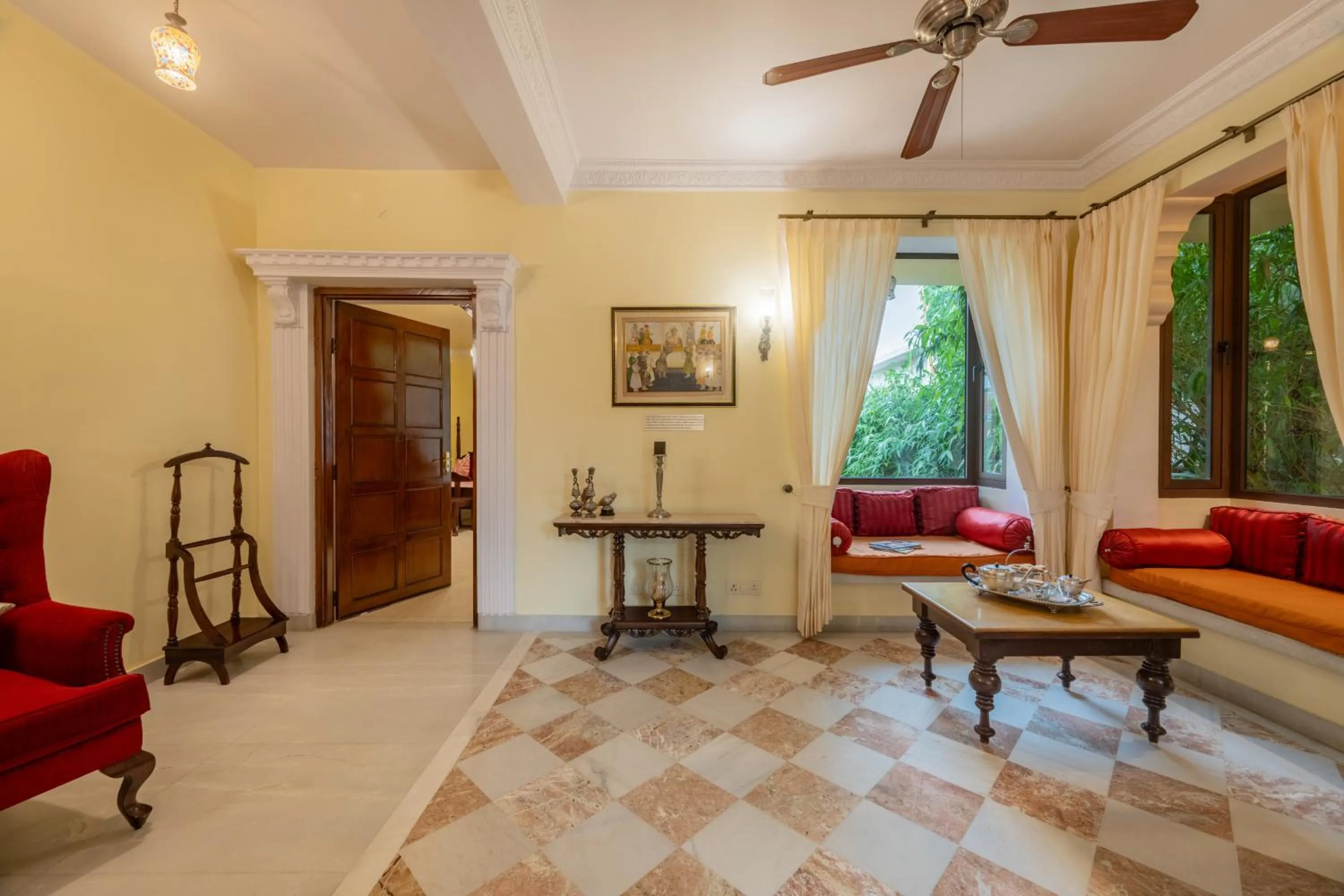 Seating area in Dera Rawatsar - Heritage Hotel