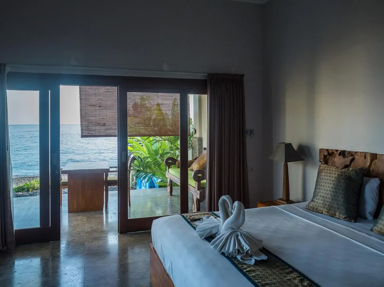 Deluxe Double Room with Terrace and Beach View in Amed Beach Villa Deluxe Double Room with Terrace and Beach View in Amed Beach Villa