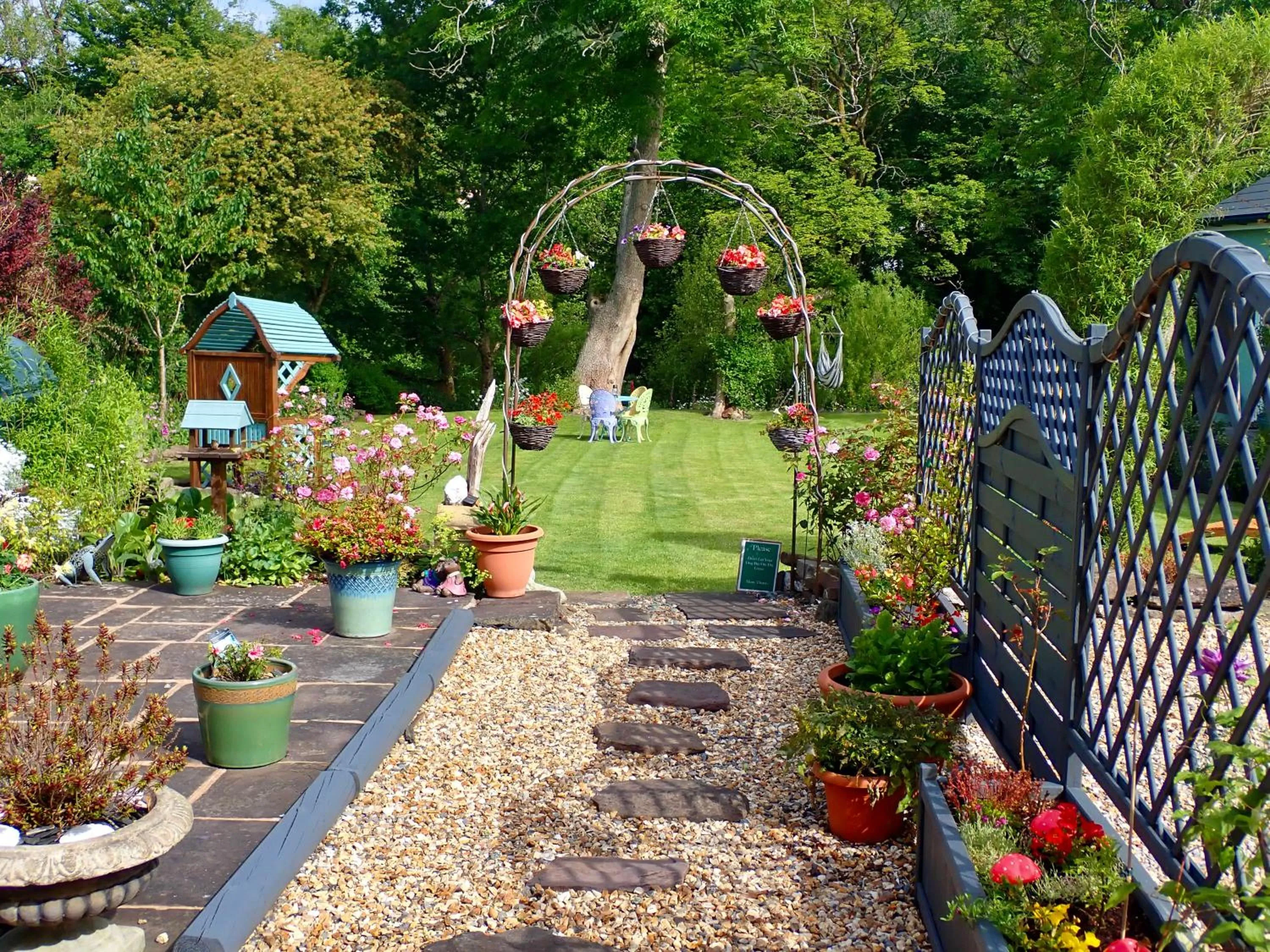 Garden view in Brecon Boutique Breaks Wild Land
