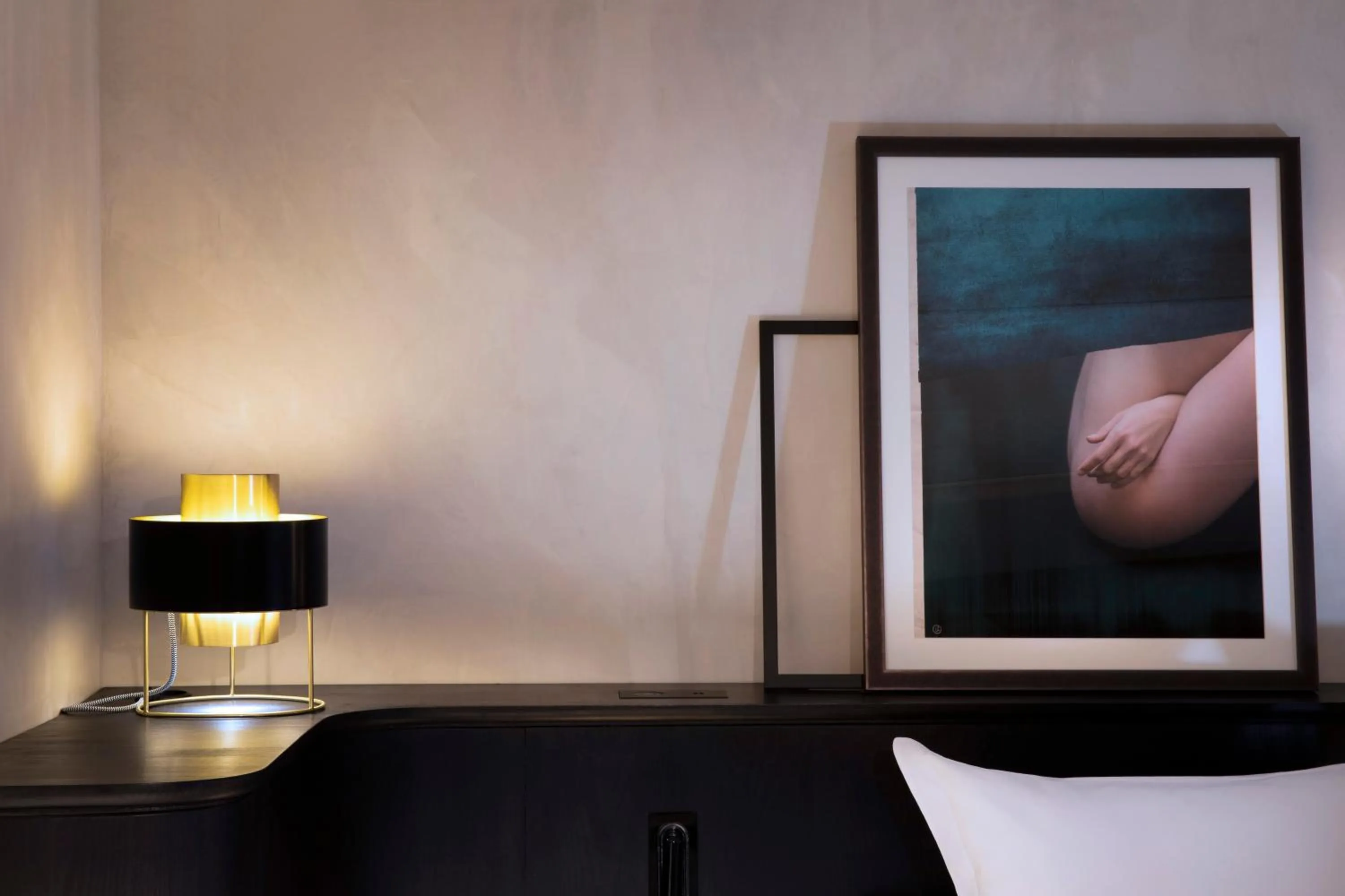 Decorative detail, TV/Entertainment Center in Hotel Flanelles Paris