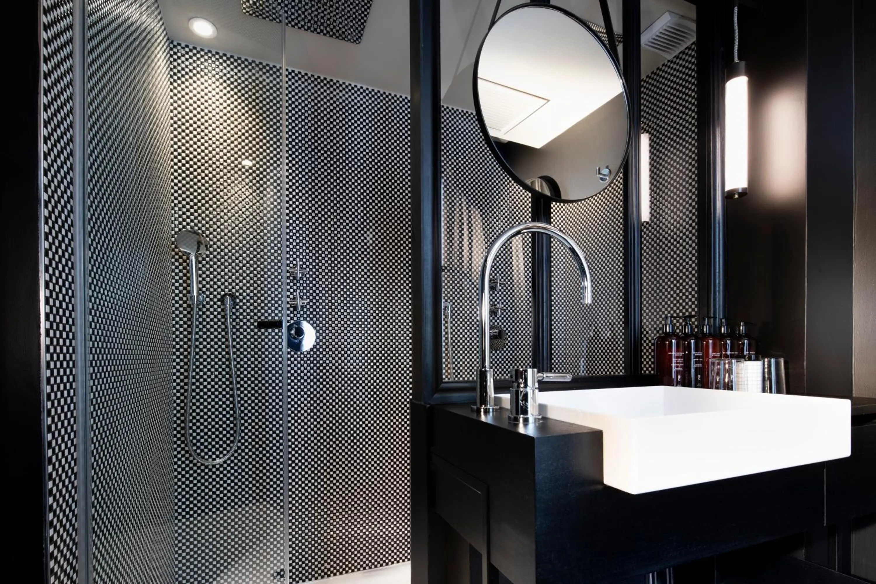 Shower, Bathroom in Hotel Flanelles Paris