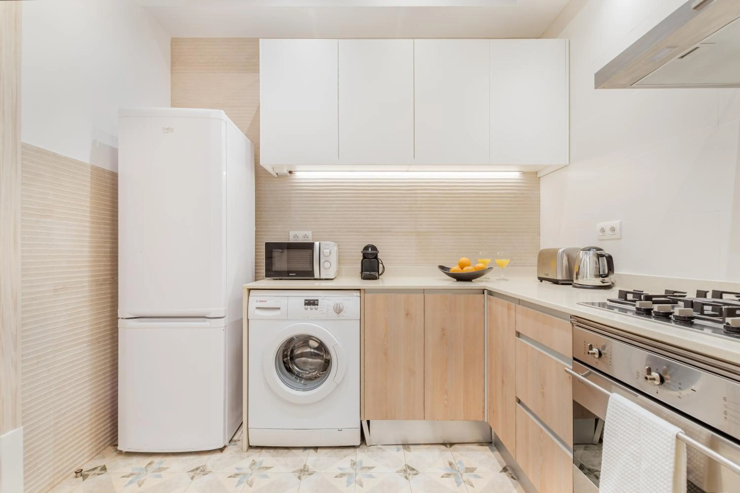 Kitchen or kitchenette in Fuster Apartments by Aspasios