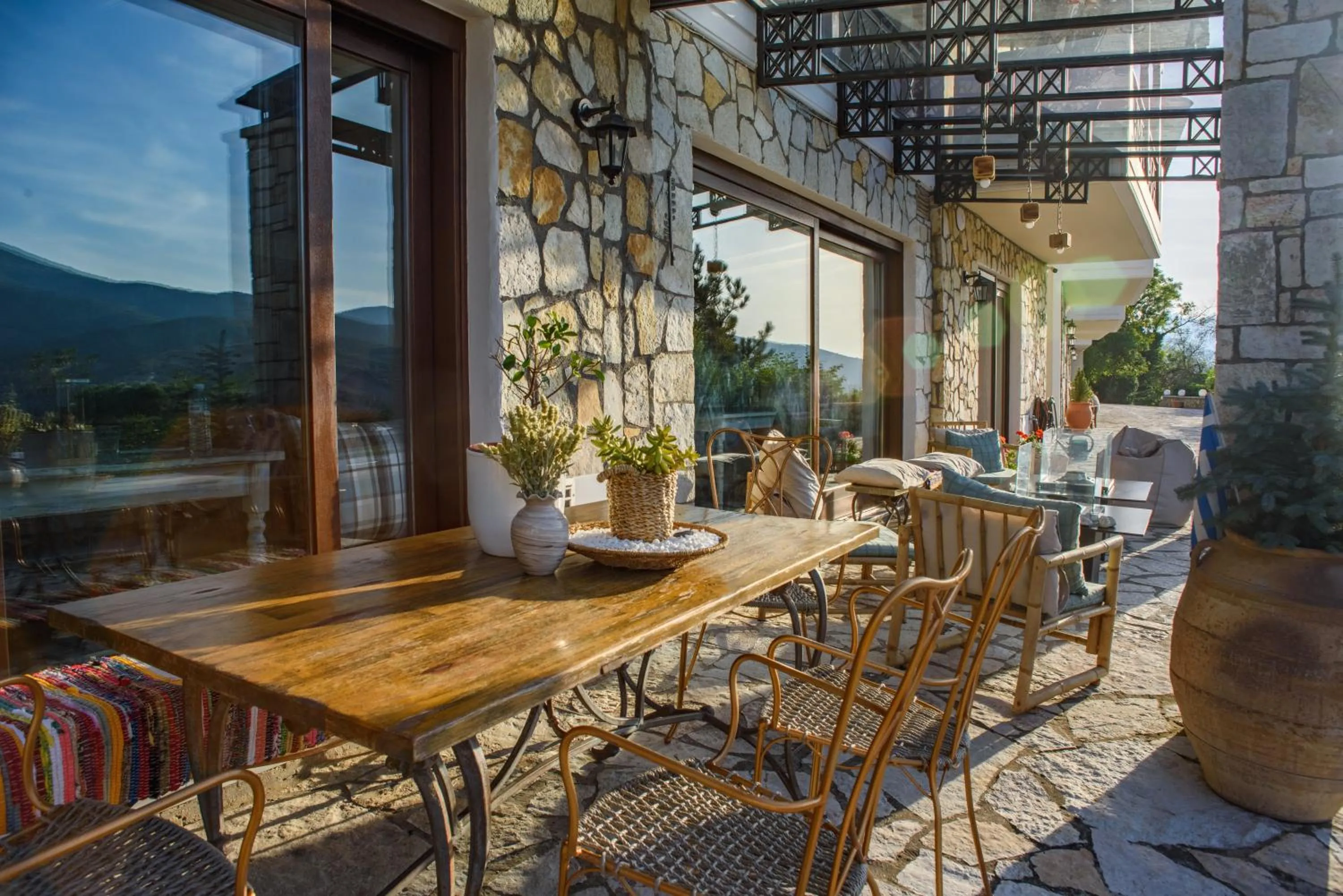 Balcony/Terrace in Kalavrita Botanica Hotel & SPA