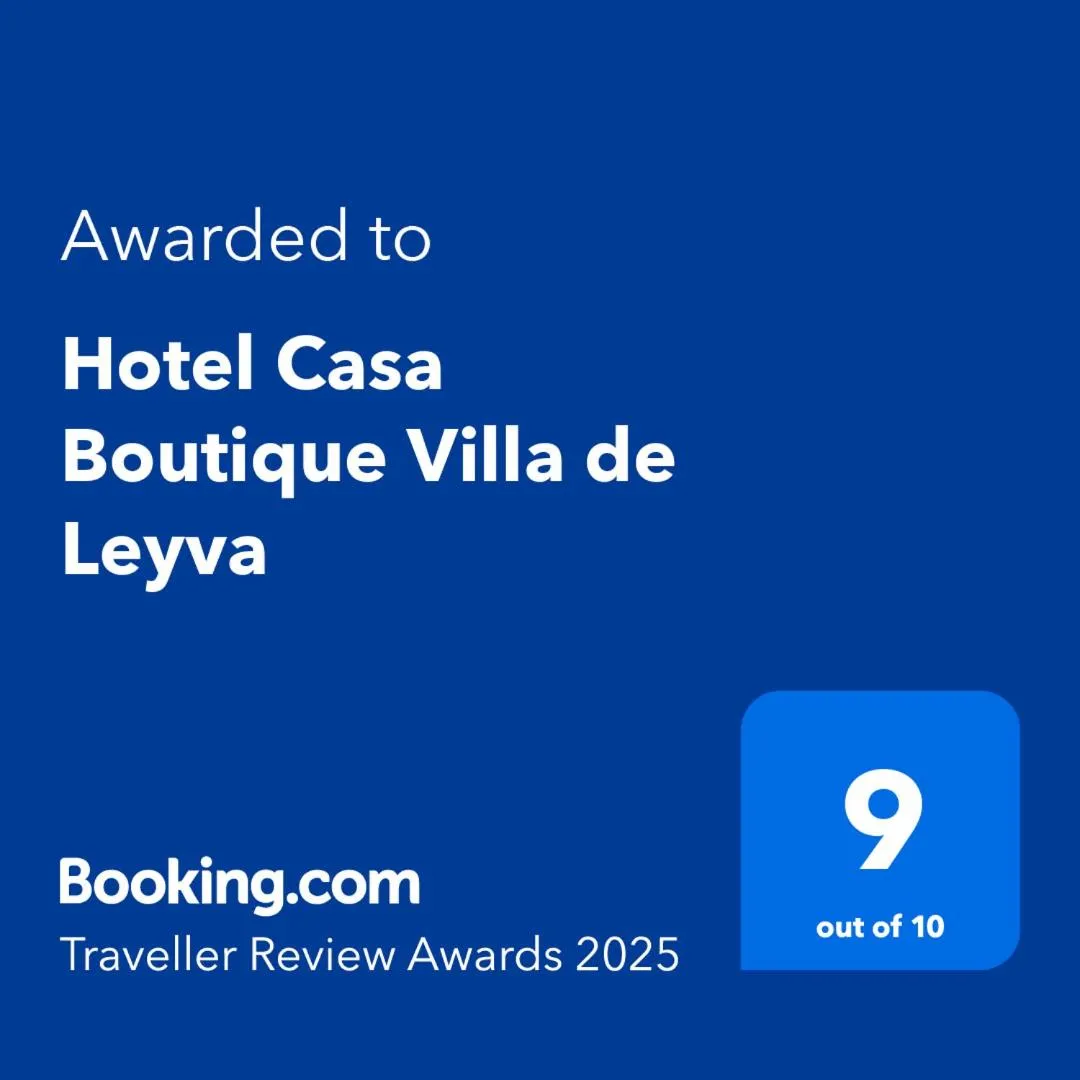 Certificate/Award in Hotel Casa Boutique Villa de Leyva