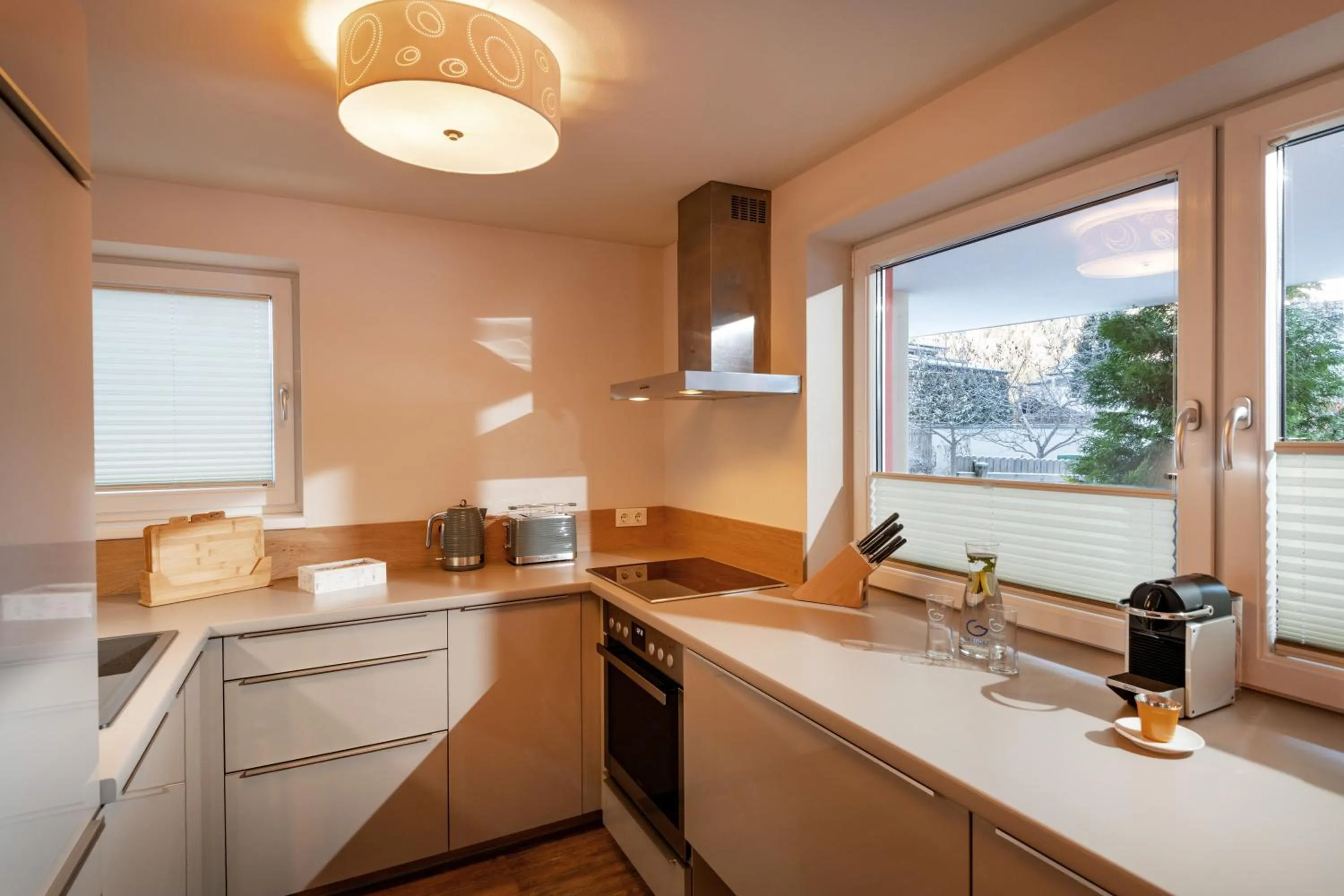 Kitchen or kitchenette in Gästehaus Hornegger