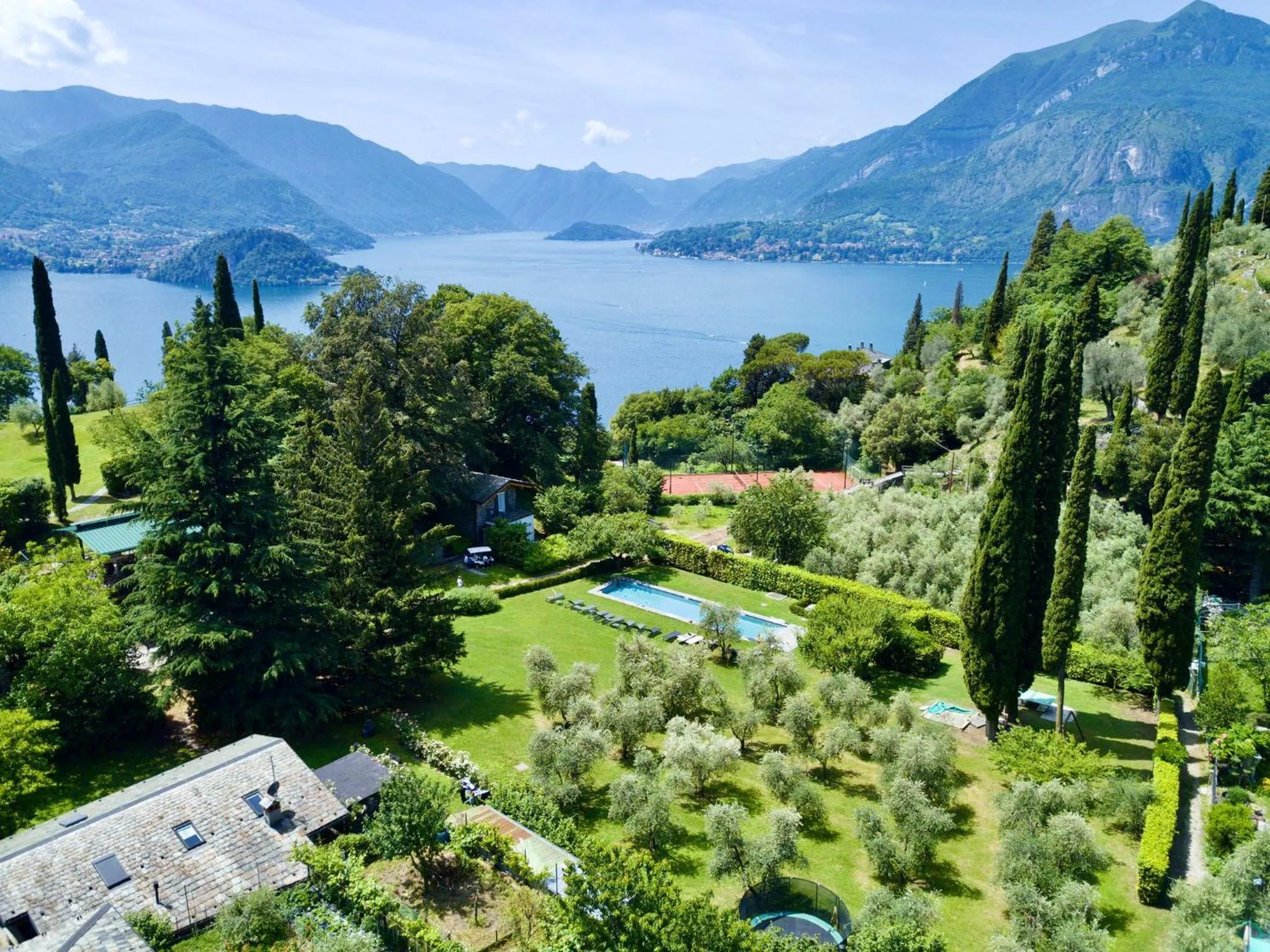 Bird's eye view in Castello di Vezio in the Village