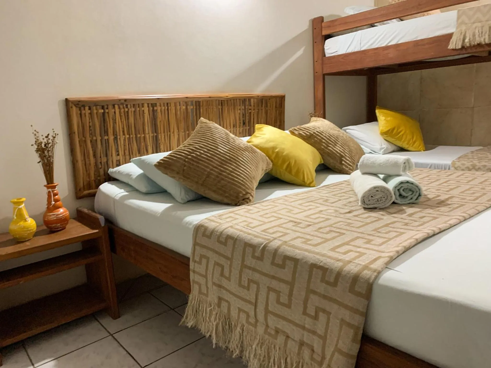 Bed in Pousada Lanai