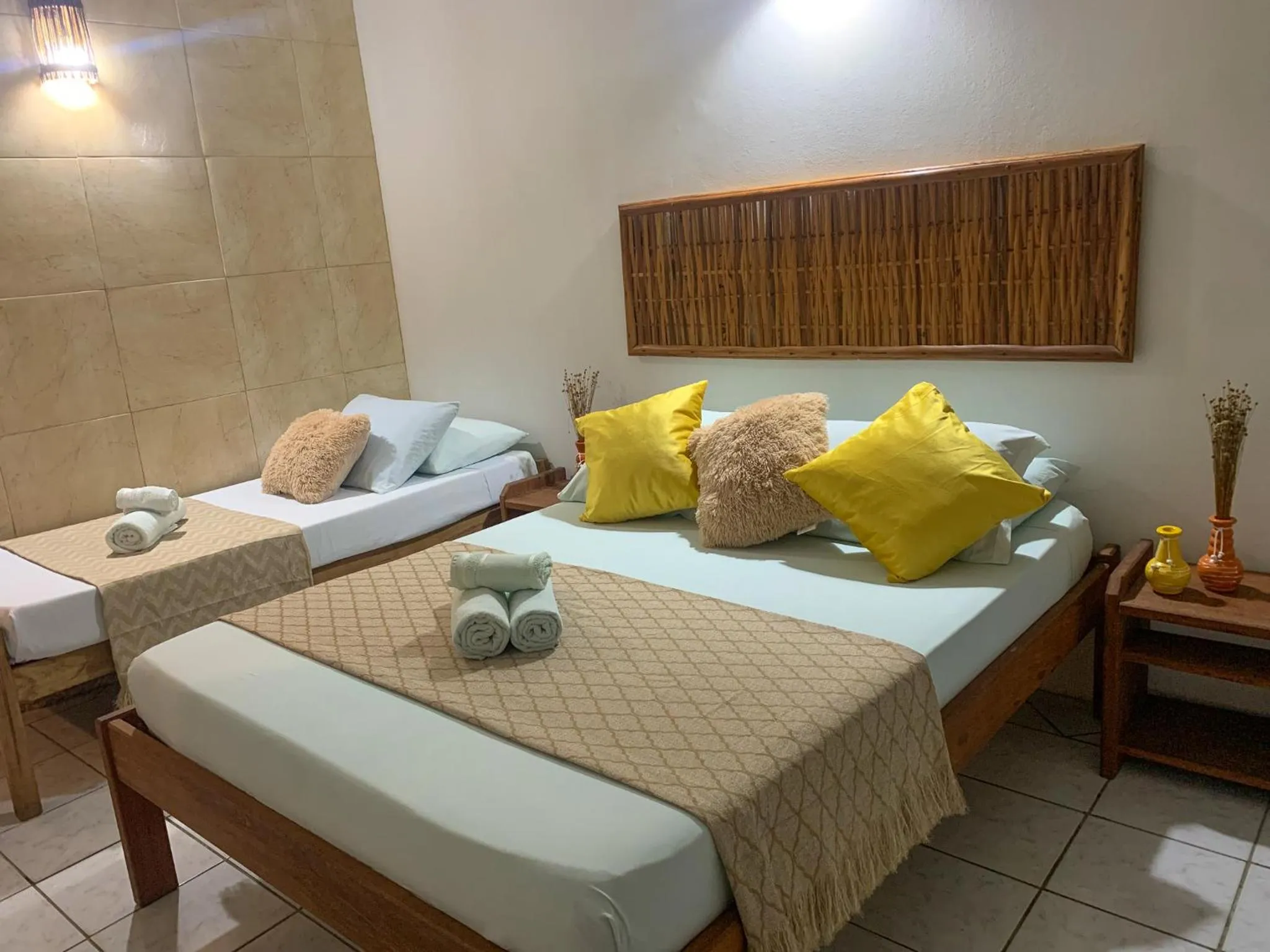 Bed in Pousada Lanai