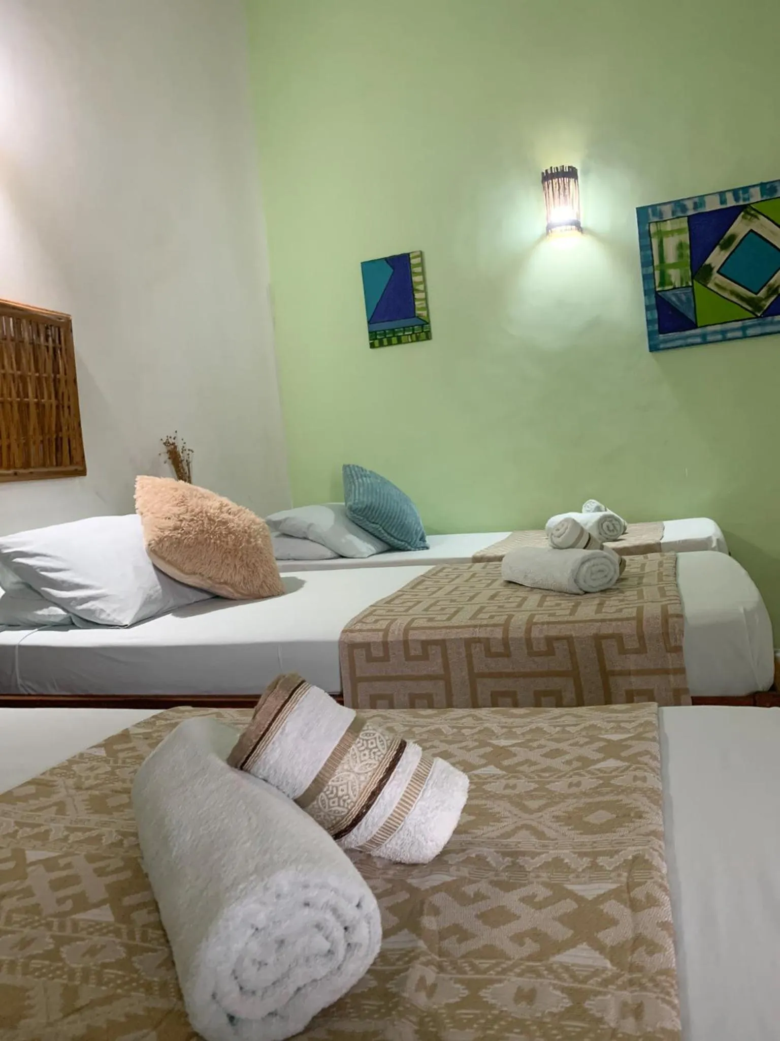 Bed in Pousada Lanai