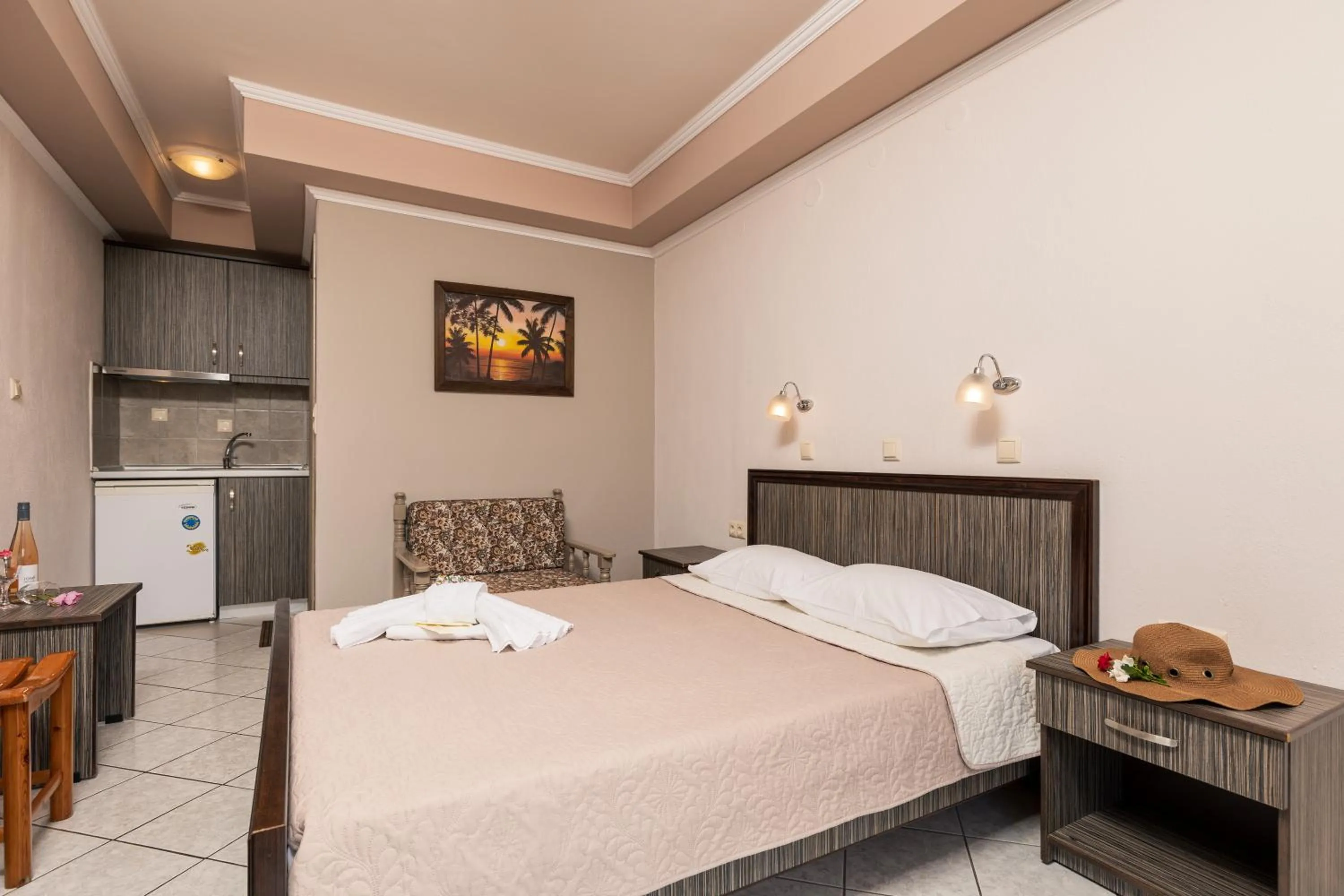 Bed in Katerina Rooms & Apartments