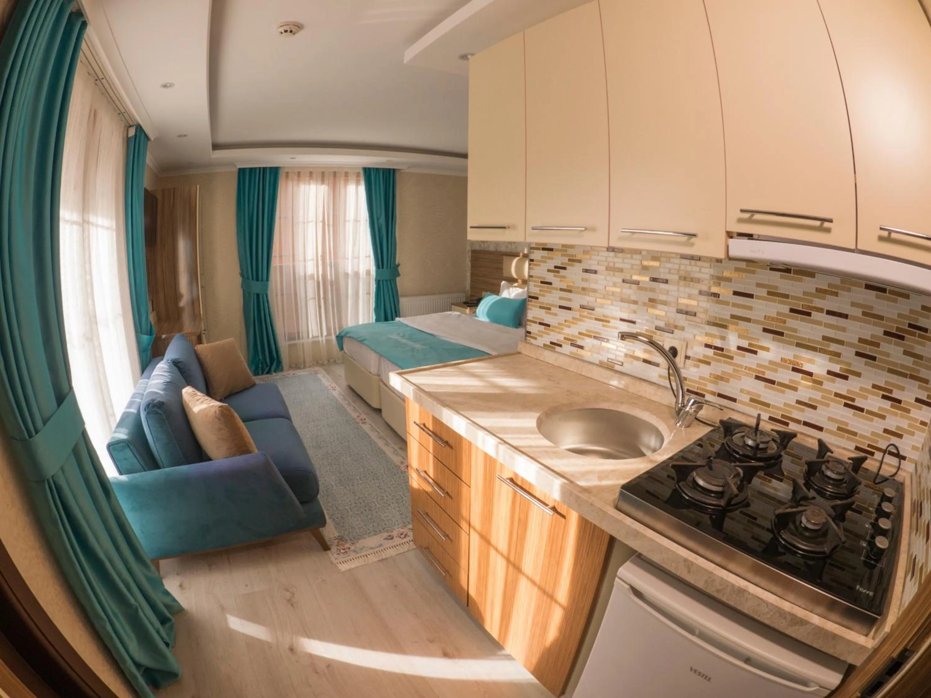 Kitchen or kitchenette in Elif Inan Hotel