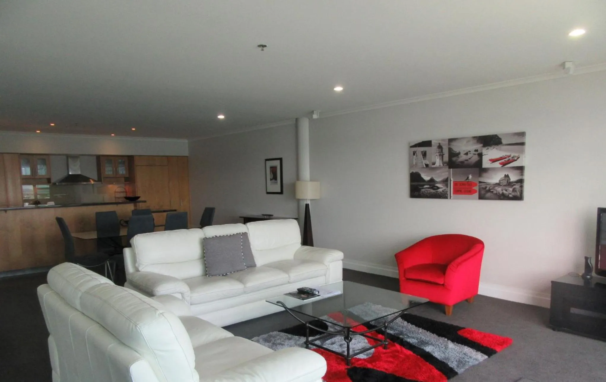 Living room in Auckland Waterfront Serviced Apartments on Prince's Wharf