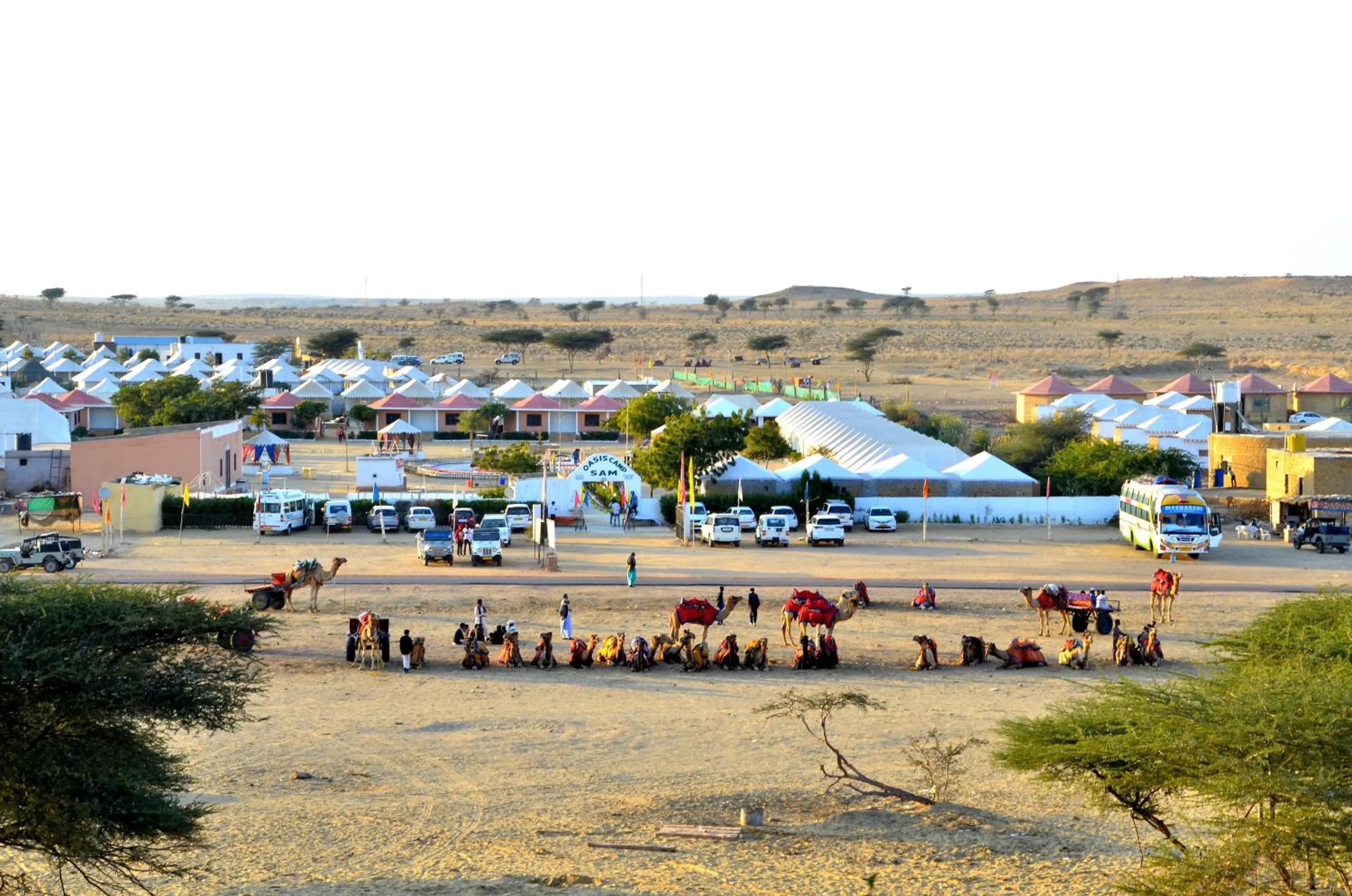 Bird's eye view in Oasis camp sam