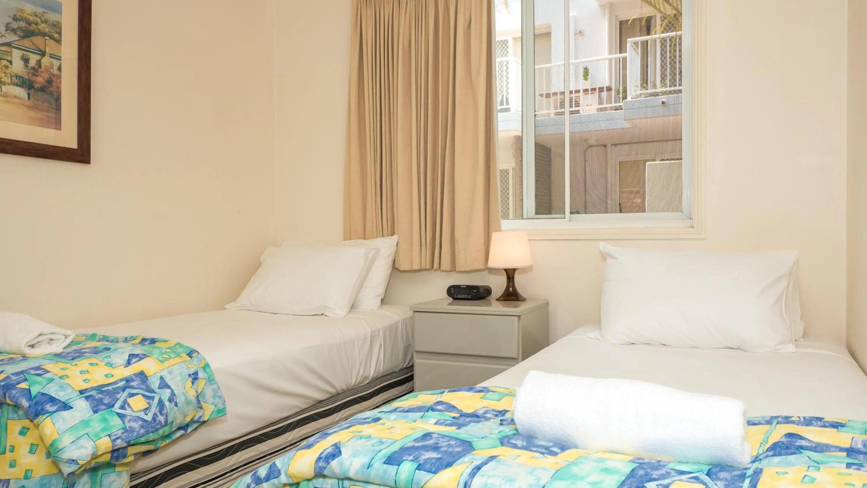 Bed in Jubilee Views Holiday Apartments