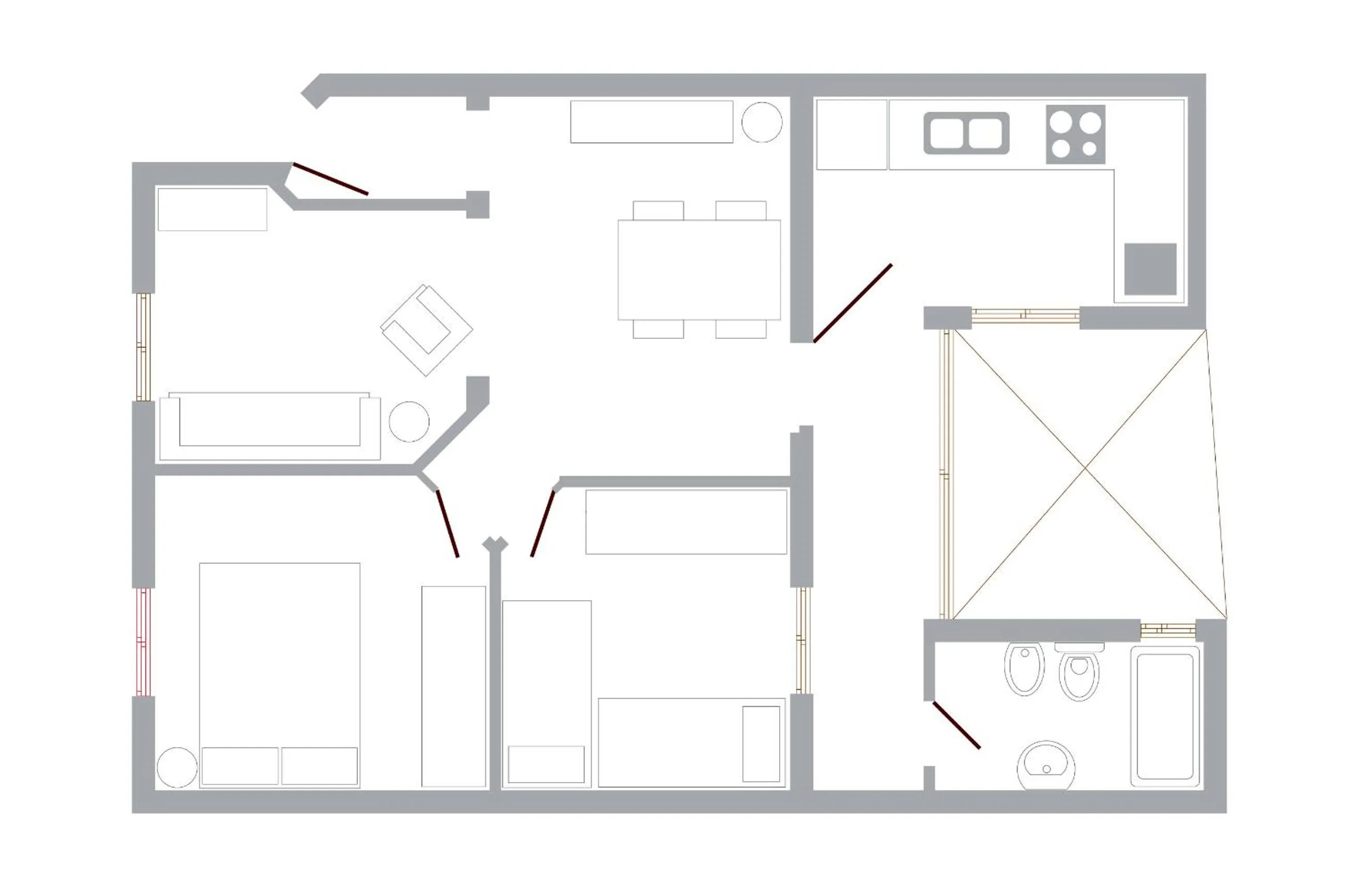 Floor plan in Casa Tortilla Sagrada Familia
