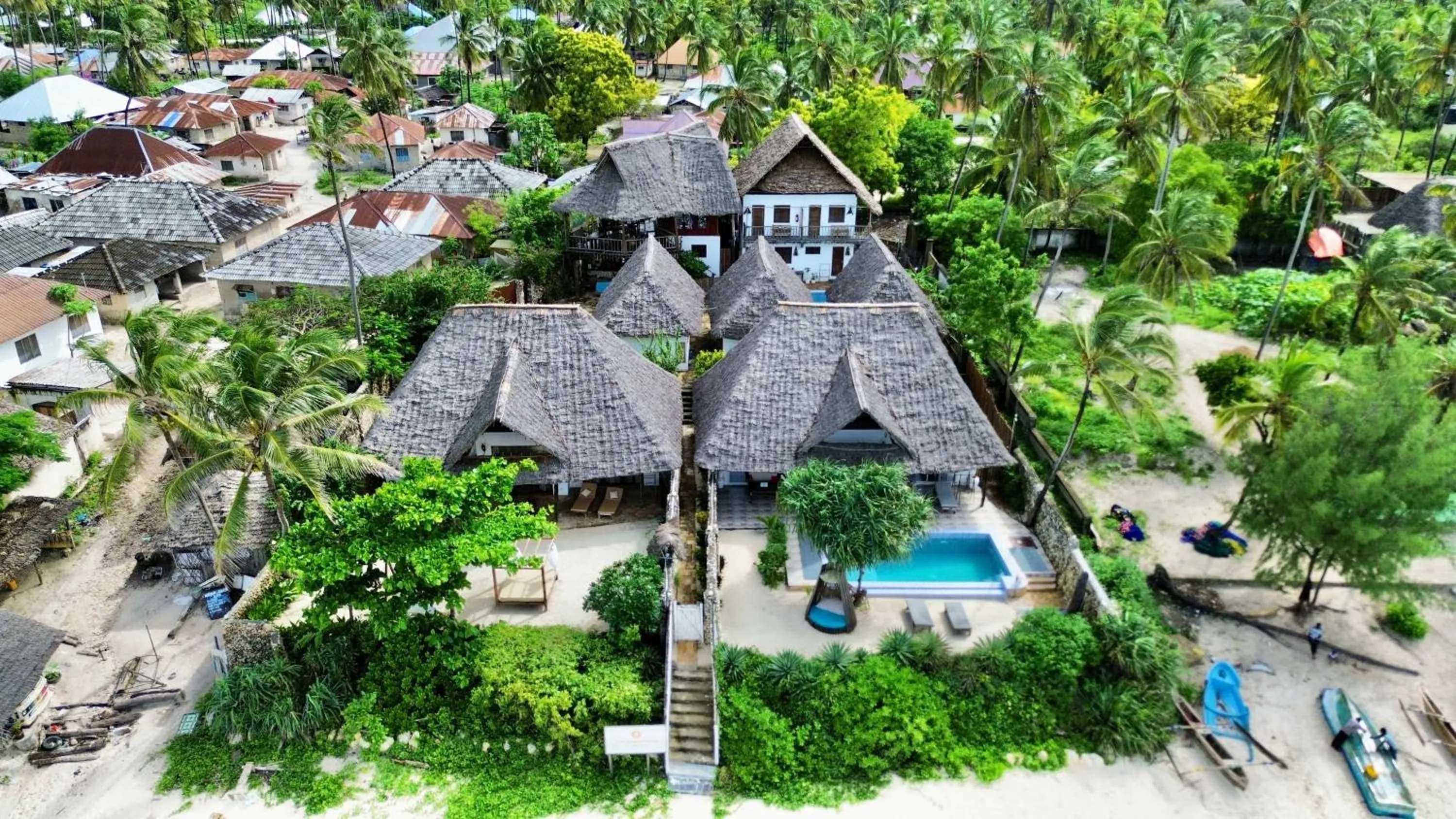 Property building in Bitcoin Beach Hotel Zanzibar