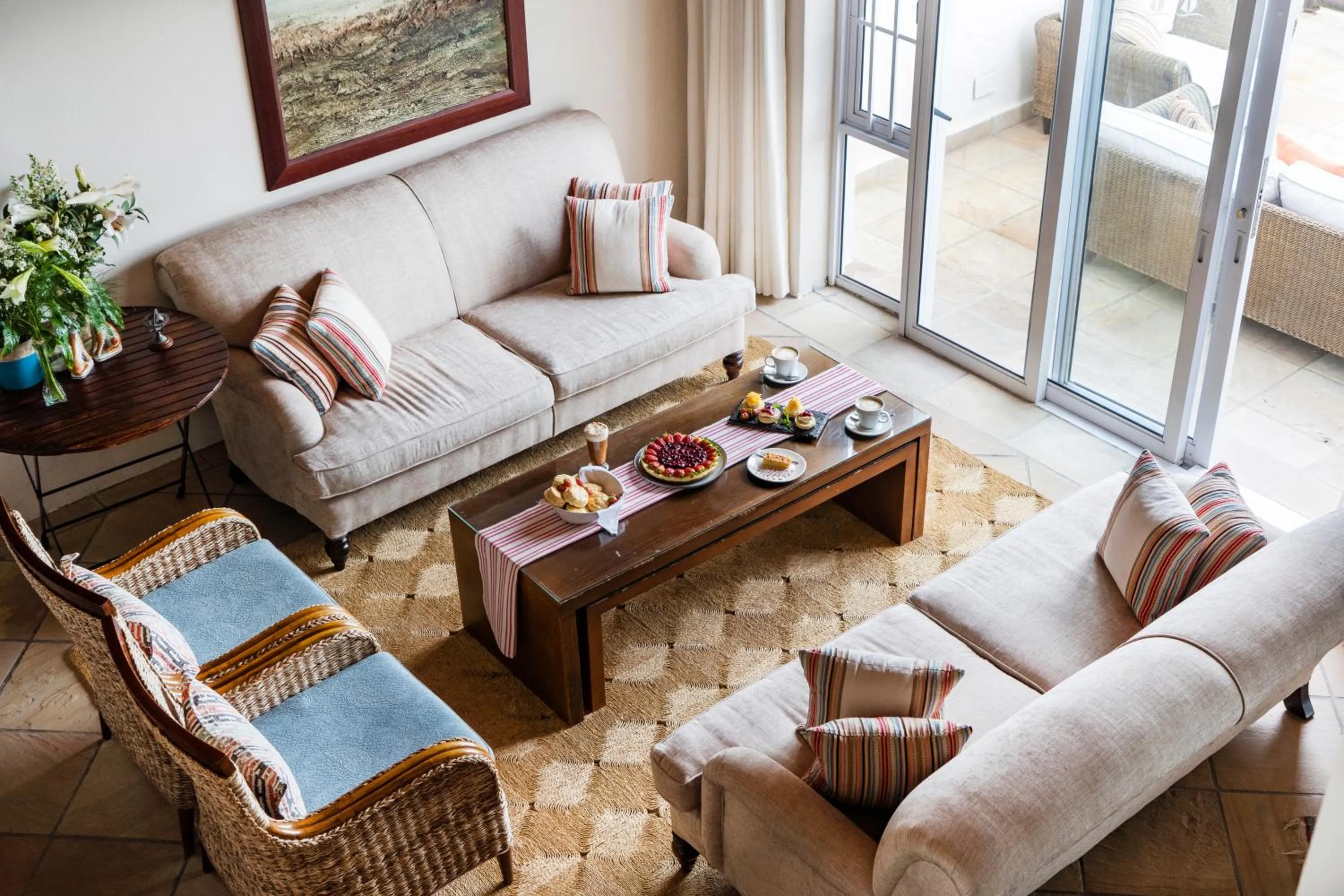 Seating area in The Sands @ St Francis