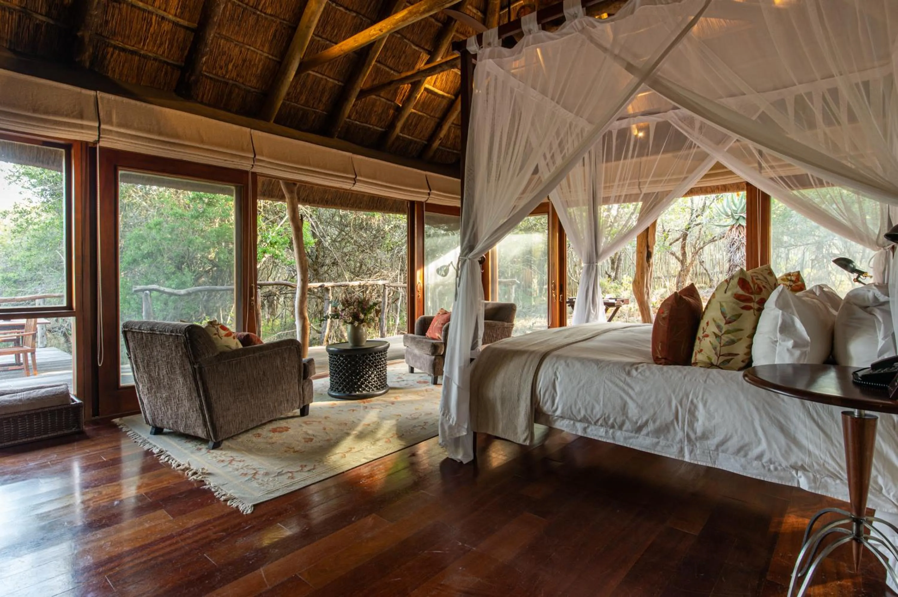 Bed in Pumba Private Game Reserve
